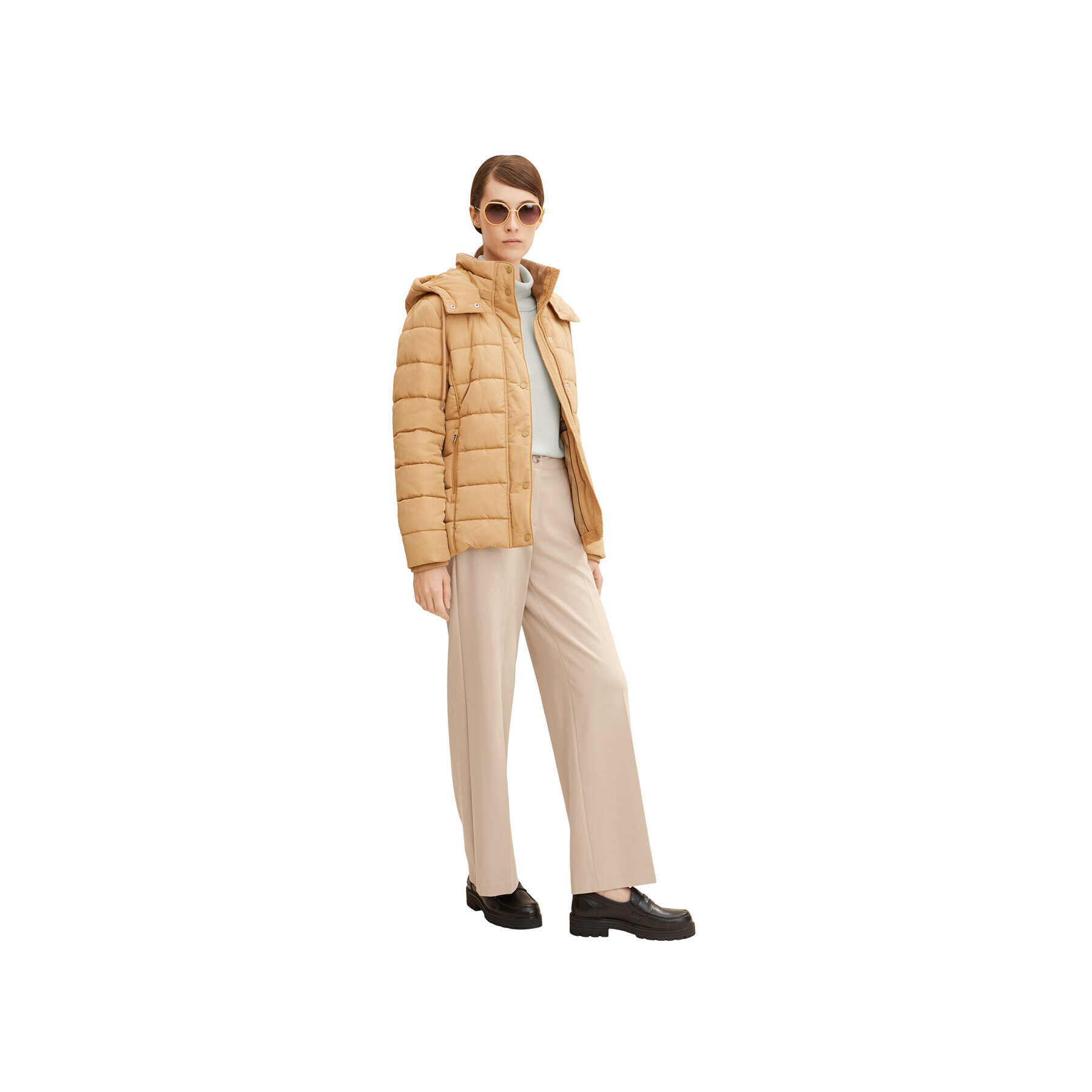 Tom Tailor Пухено яке 1032480 Бежов Regular Fit - Pepit.bg