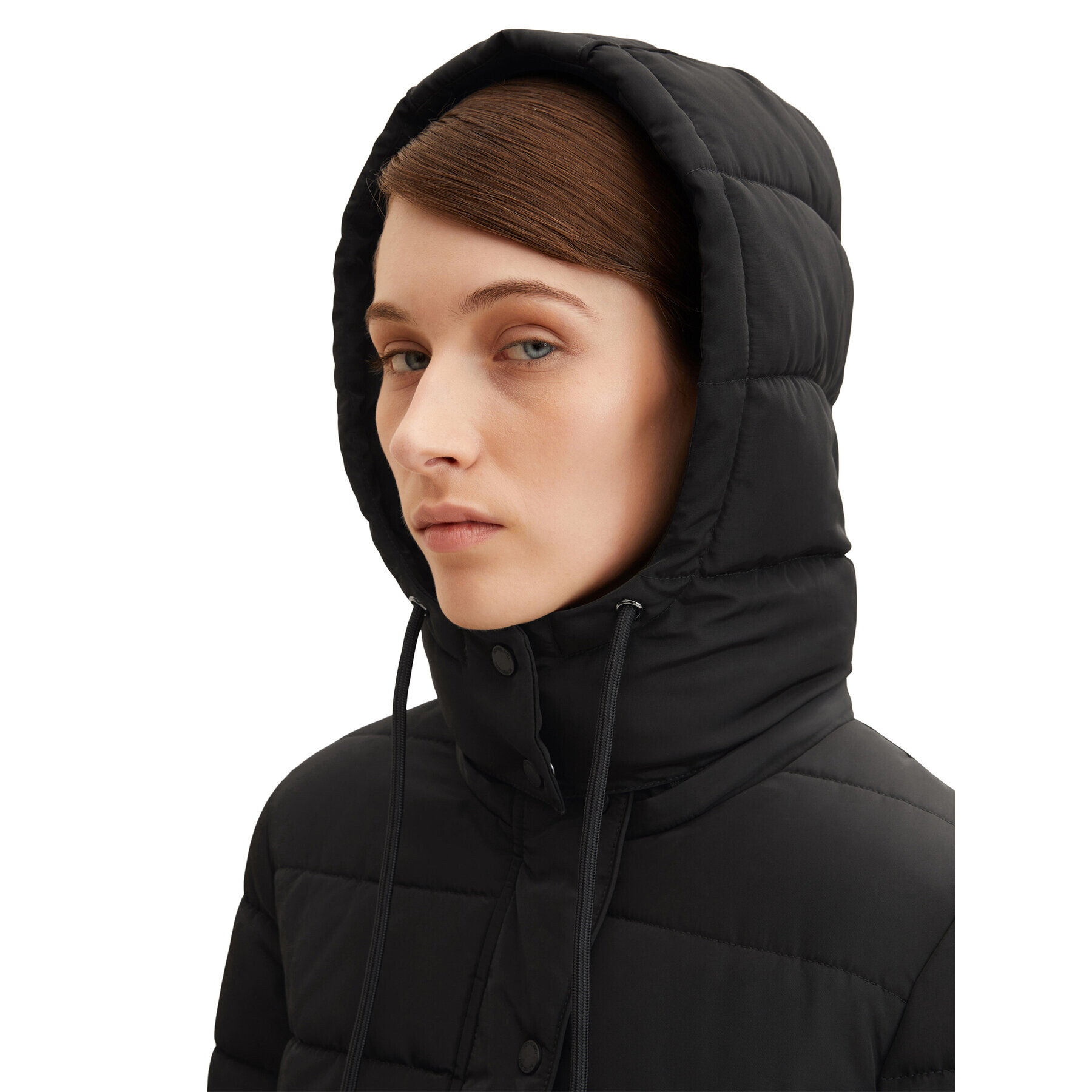 Tom Tailor Пухено яке 1032480 Черен Regular Fit - Pepit.bg