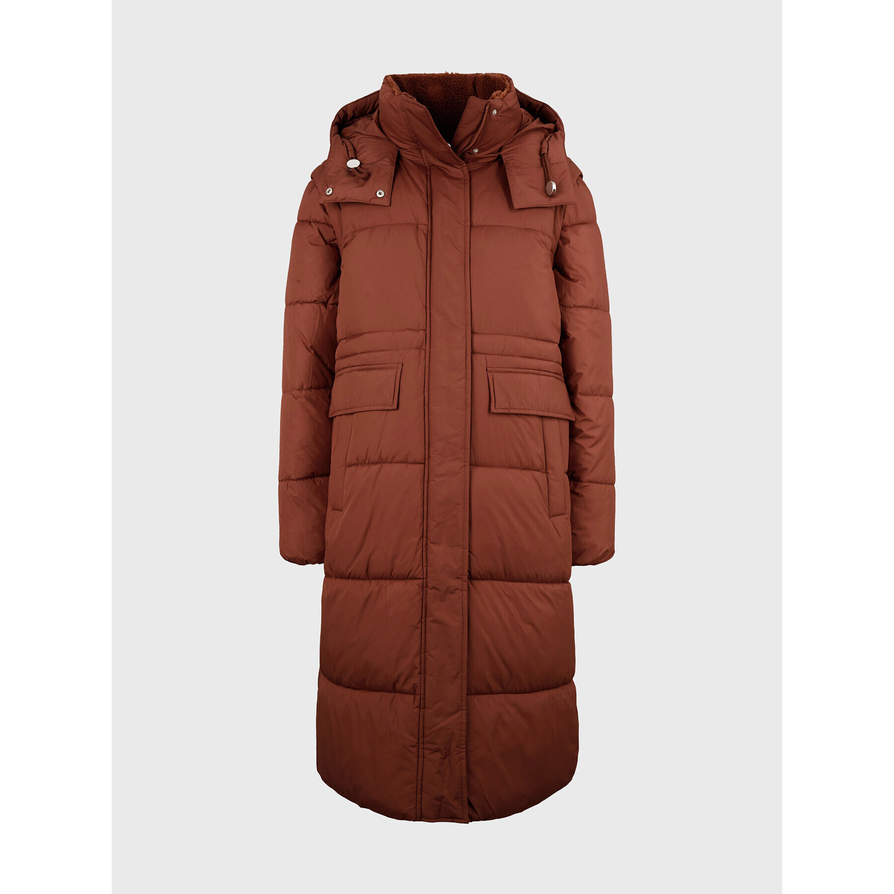 Tom Tailor Пухено яке 1032504 Кафяв Regular Fit - Pepit.bg
