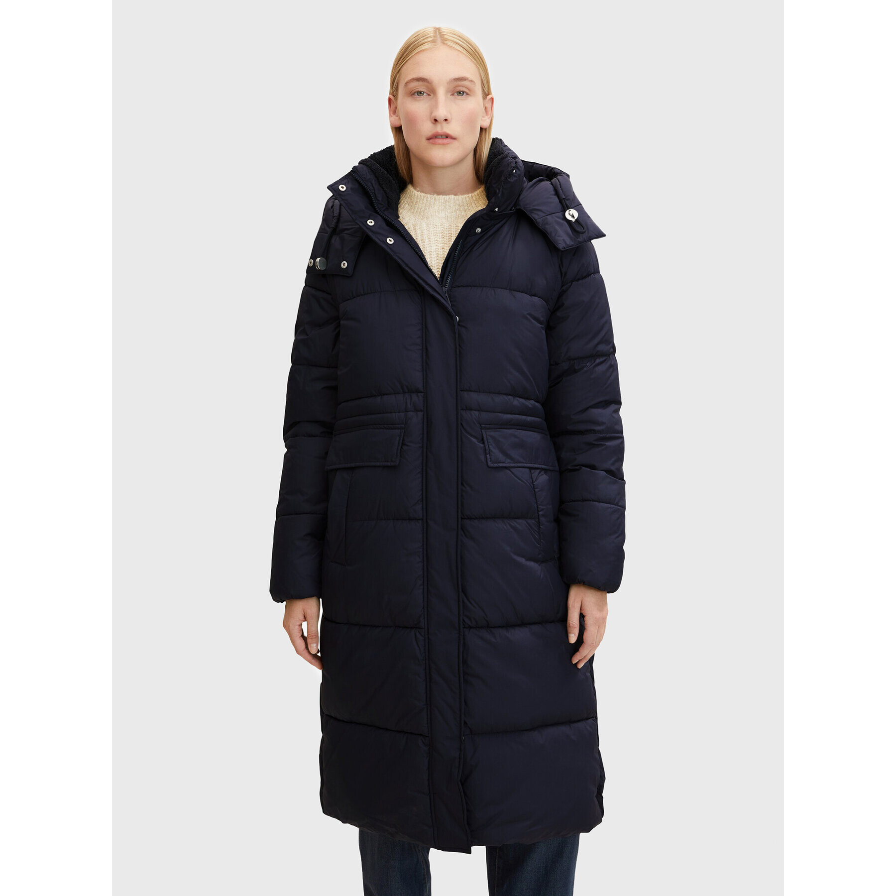 Tom Tailor Пухено яке 1032504 Тъмносин Regular Fit - Pepit.bg