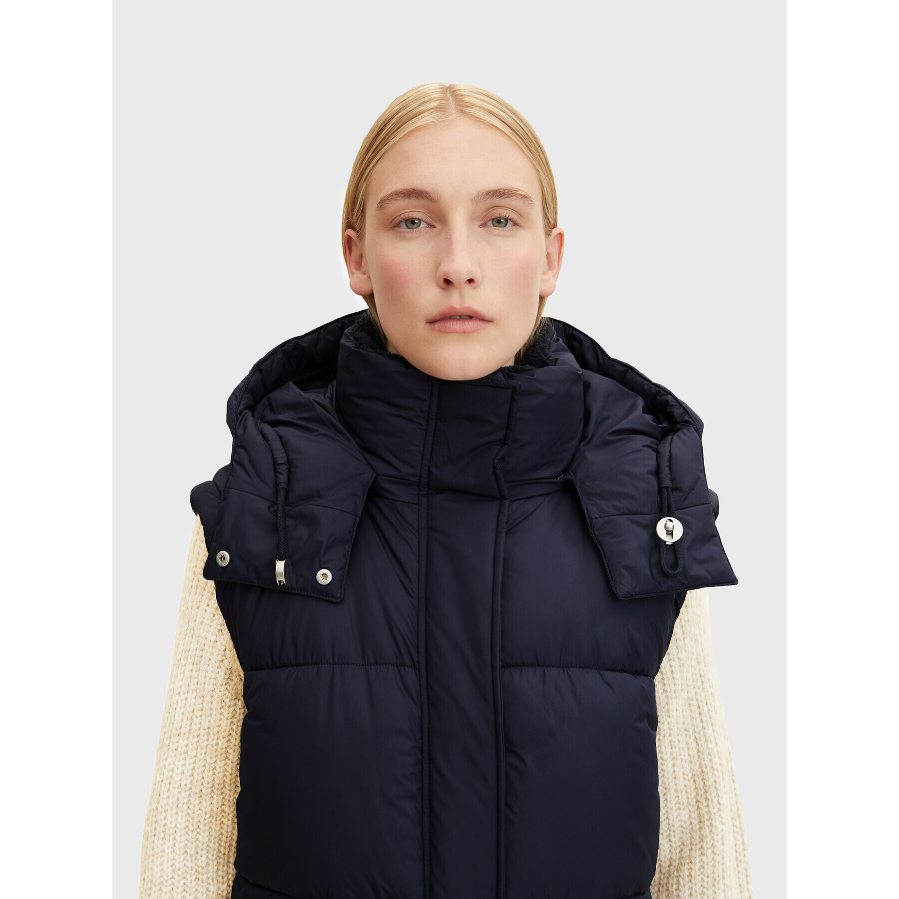 Tom Tailor Пухено яке 1032504 Тъмносин Regular Fit - Pepit.bg