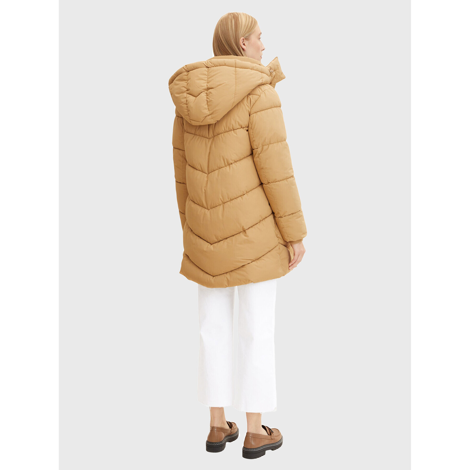 Tom Tailor Пухено яке 1033560 Бежов Regular Fit - Pepit.bg