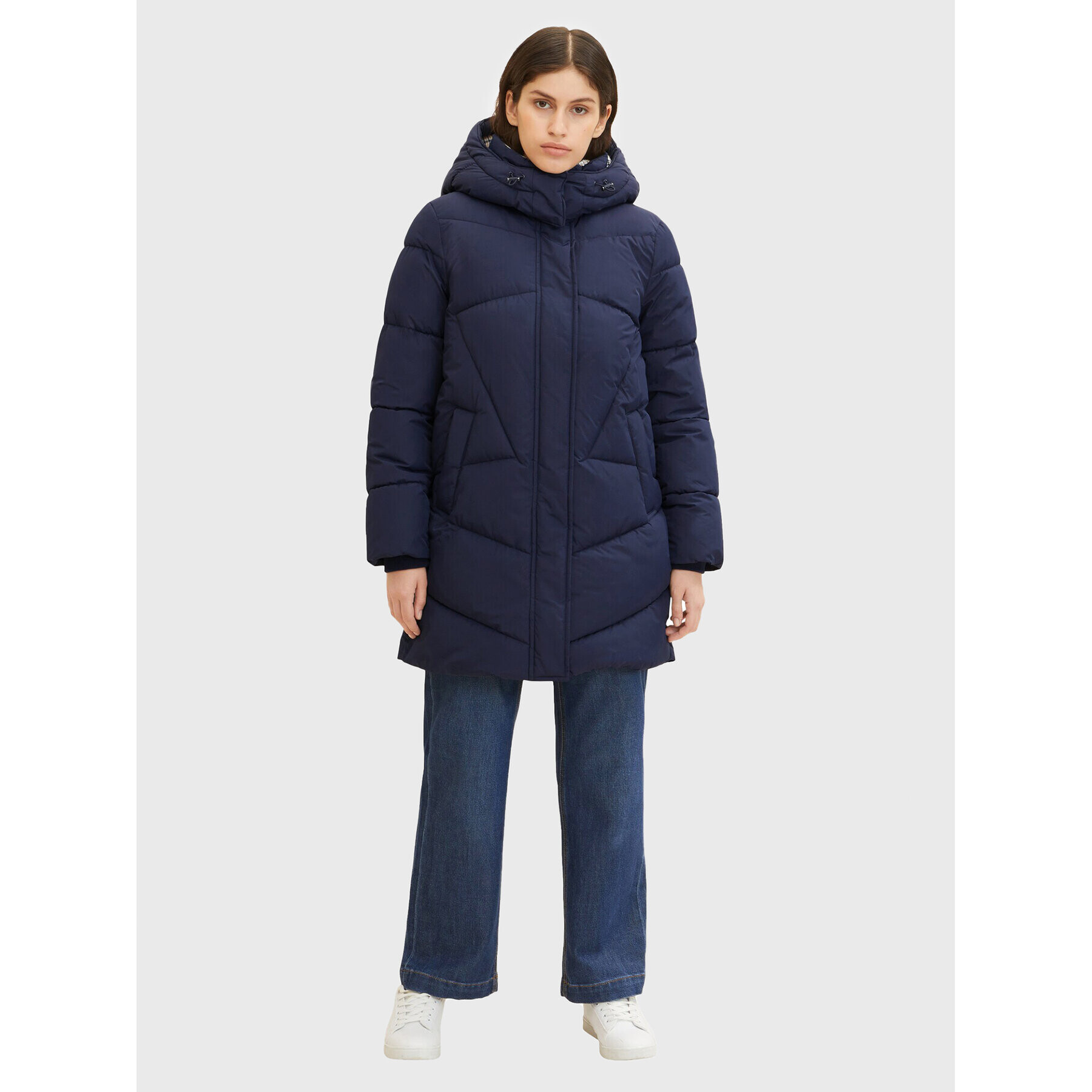 Tom Tailor Пухено яке 1033560 Тъмносин Regular Fit - Pepit.bg