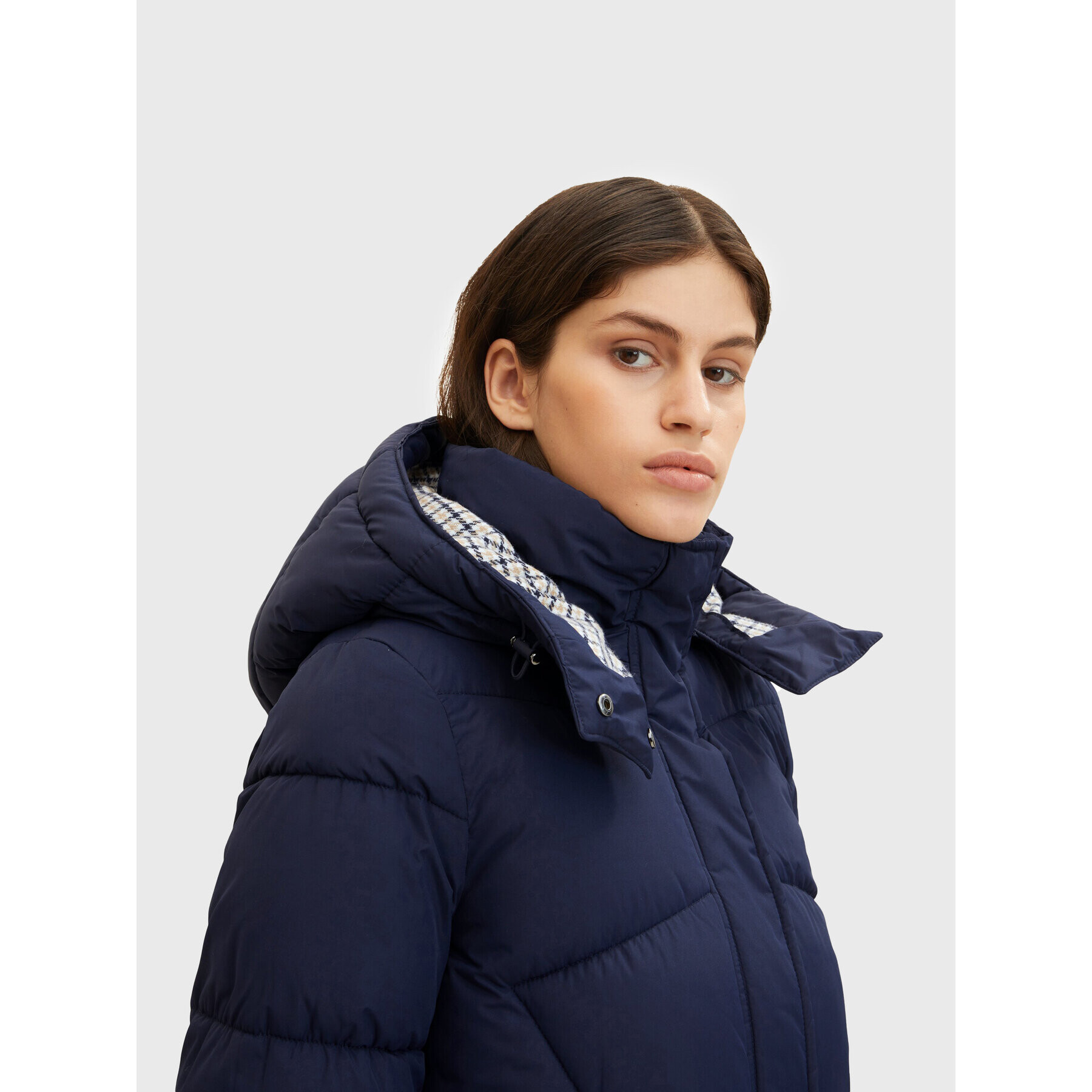 Tom Tailor Пухено яке 1033560 Тъмносин Regular Fit - Pepit.bg