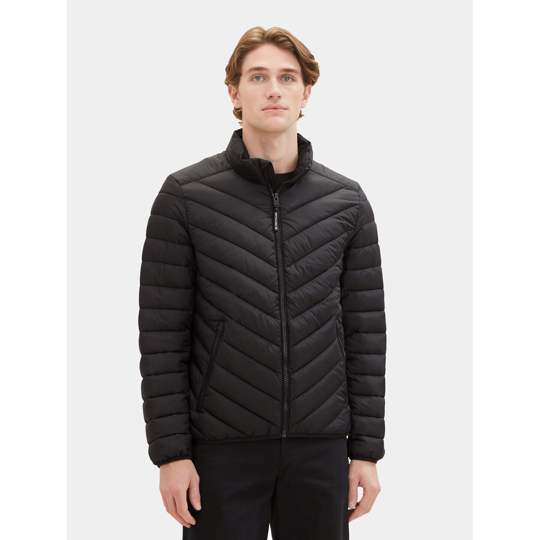 Tom Tailor Пухено яке 1036073 Черен Regular Fit - Pepit.bg