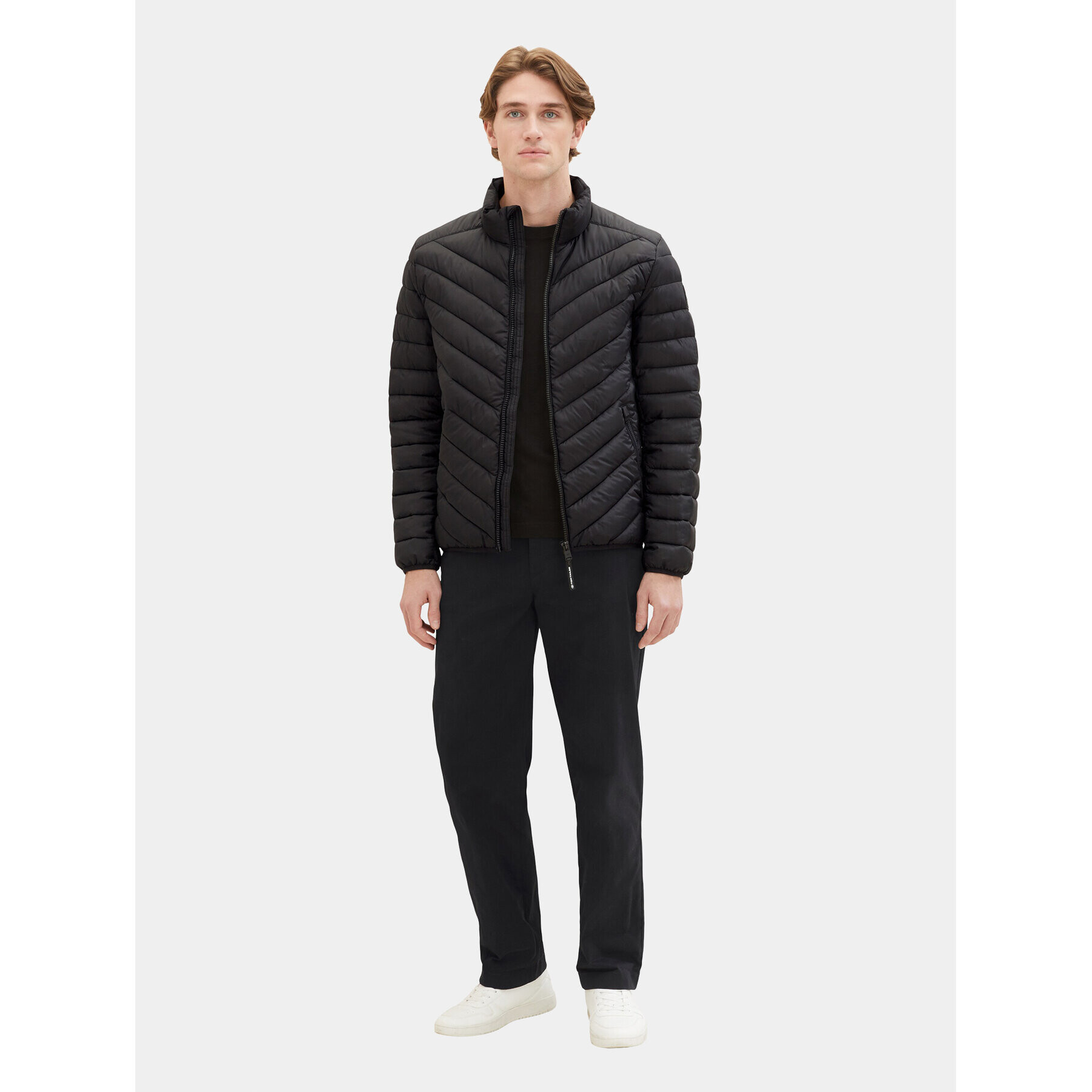 Tom Tailor Пухено яке 1036073 Черен Regular Fit - Pepit.bg
