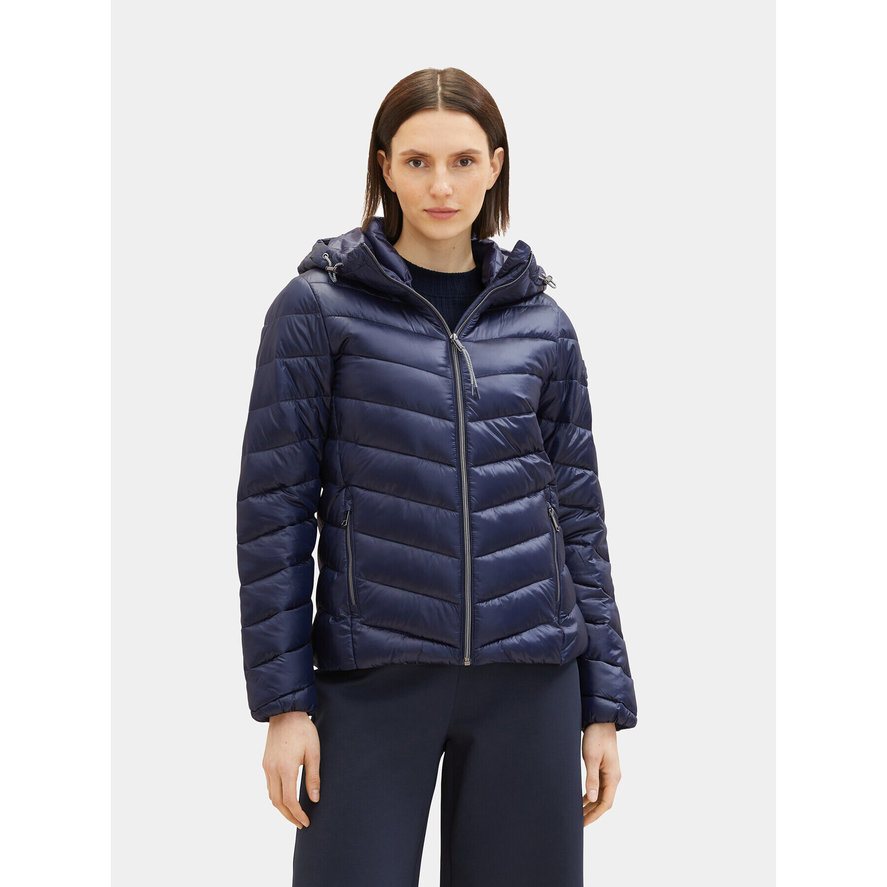 Tom Tailor Пухено яке 1036719 Тъмносин Regular Fit - Pepit.bg