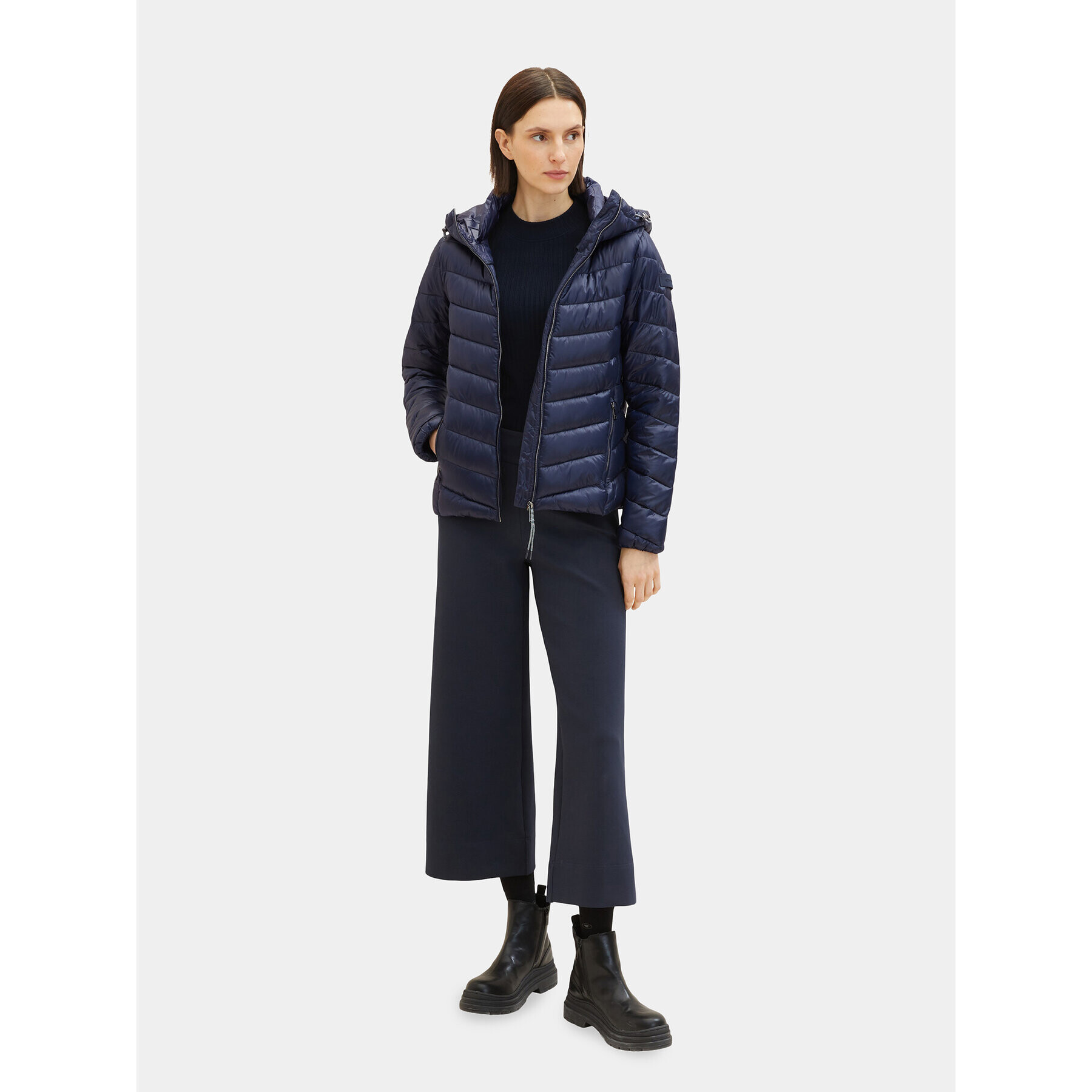 Tom Tailor Пухено яке 1036719 Тъмносин Regular Fit - Pepit.bg