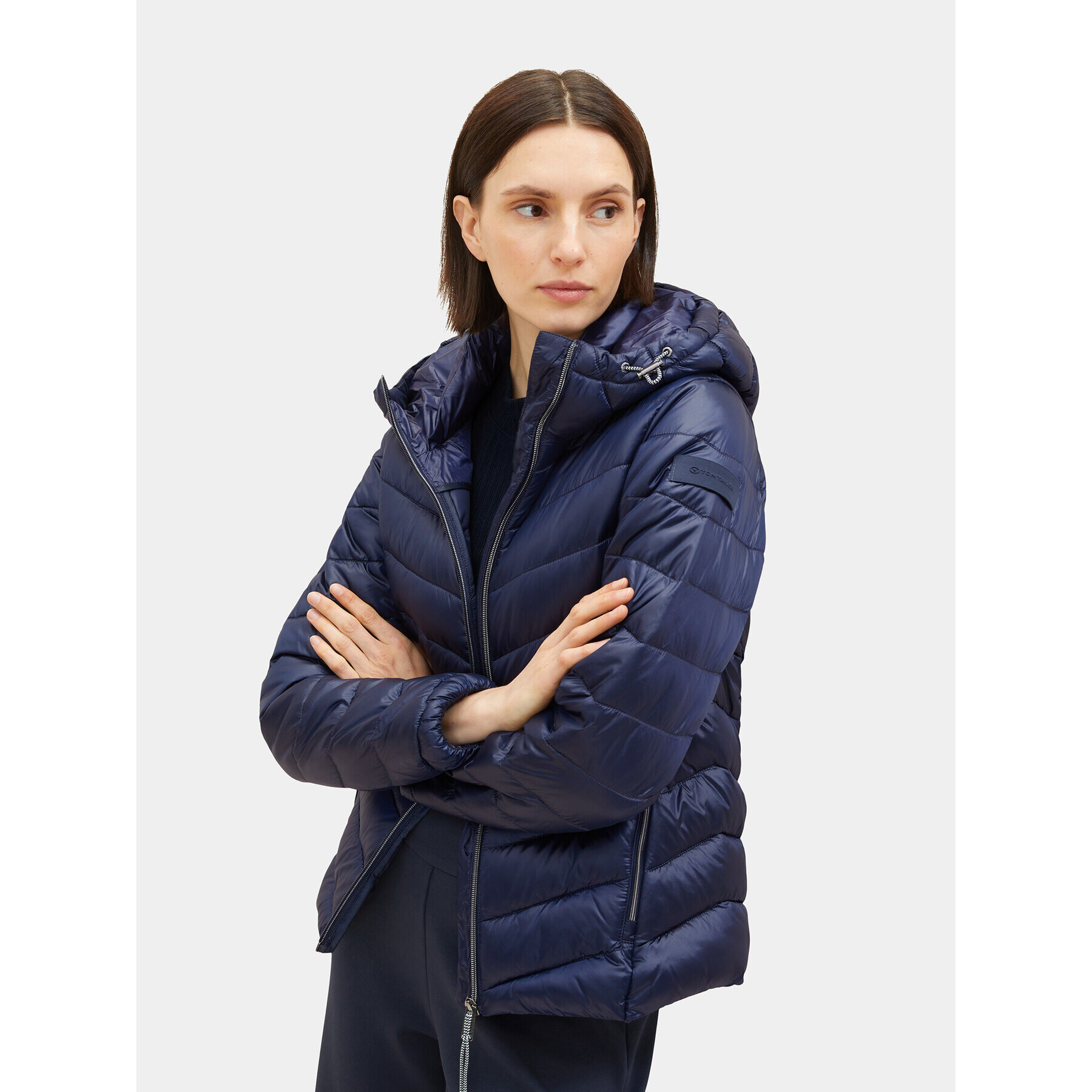 Tom Tailor Пухено яке 1036719 Тъмносин Regular Fit - Pepit.bg