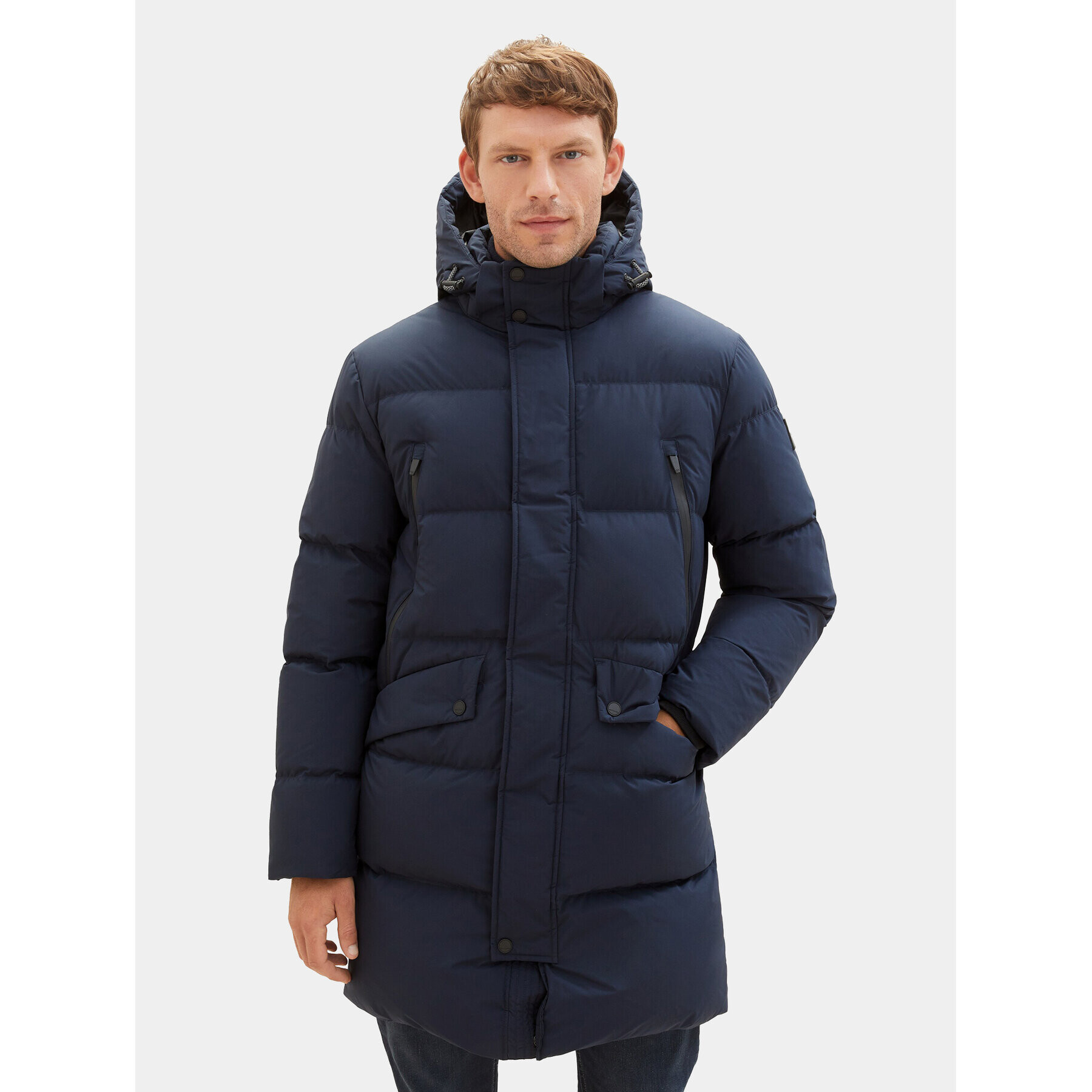 Tom Tailor Пухено яке 1037357 Тъмносин Regular Fit - Pepit.bg