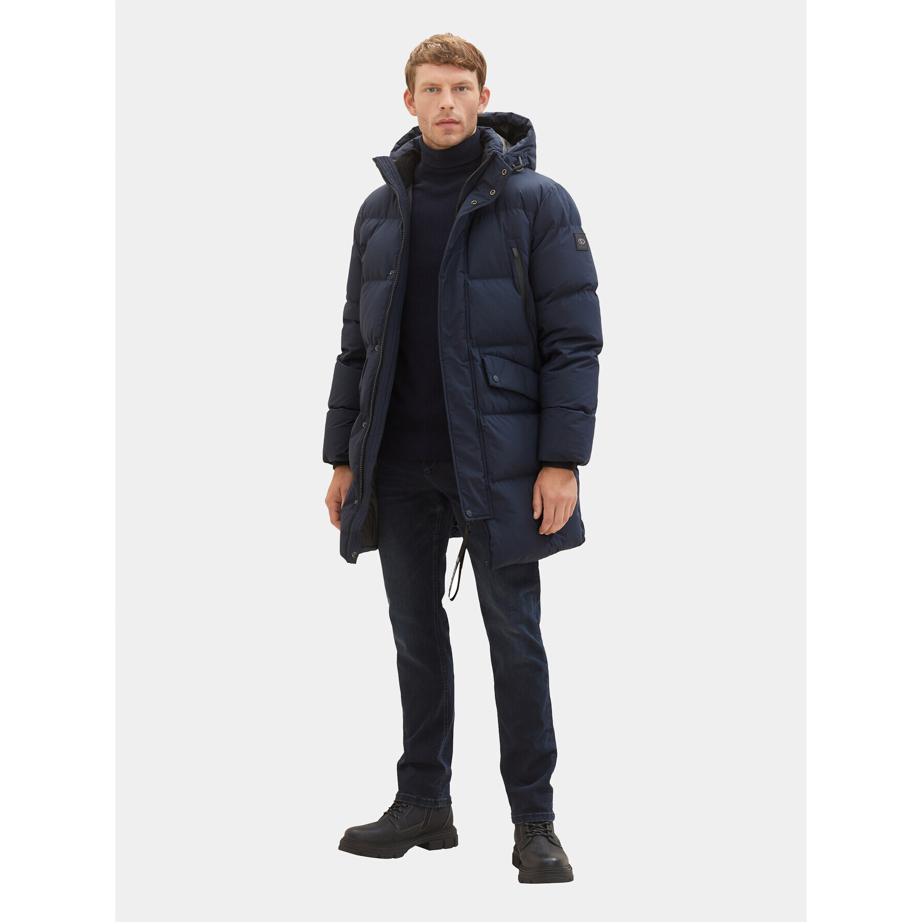 Tom Tailor Пухено яке 1037357 Тъмносин Regular Fit - Pepit.bg