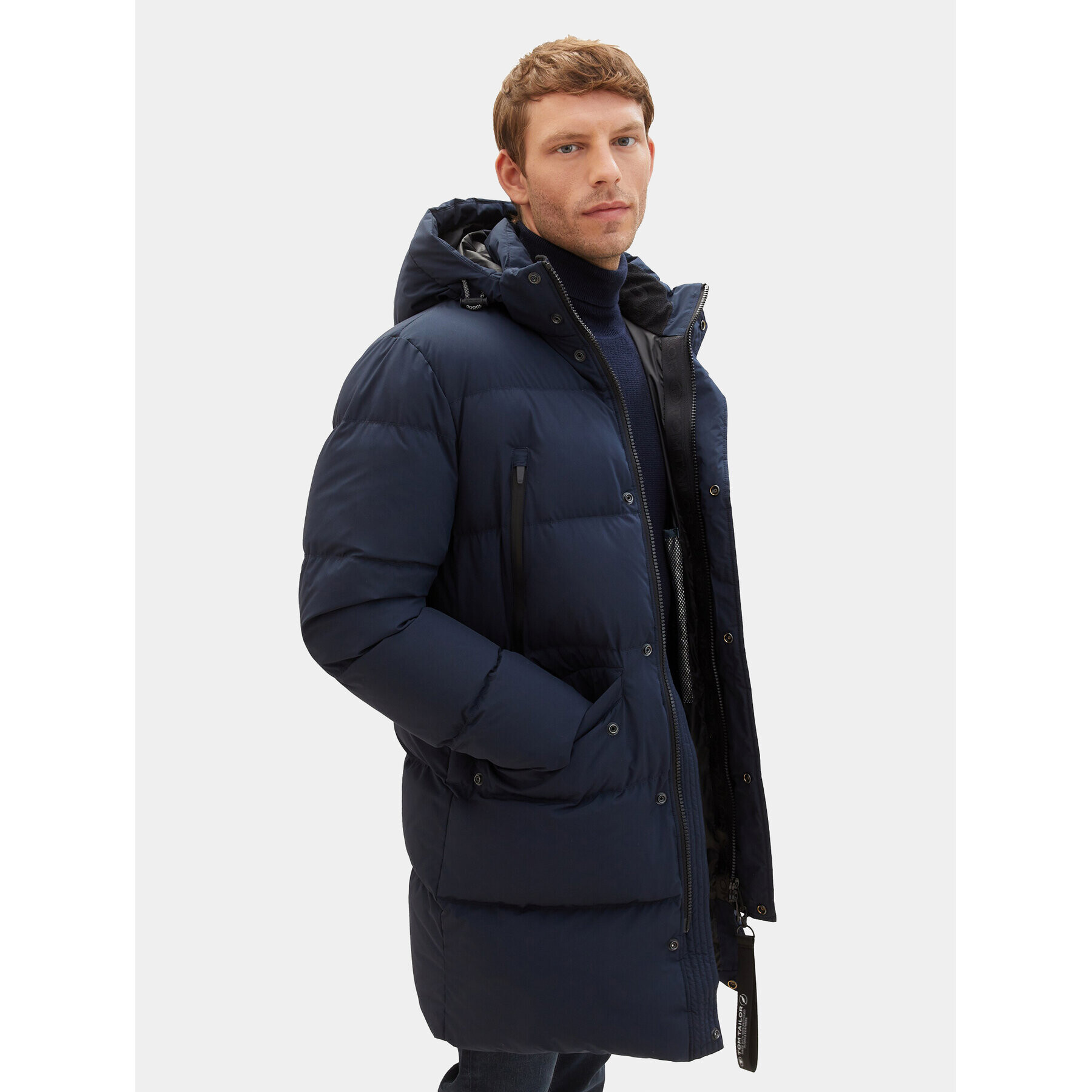 Tom Tailor Пухено яке 1037357 Тъмносин Regular Fit - Pepit.bg