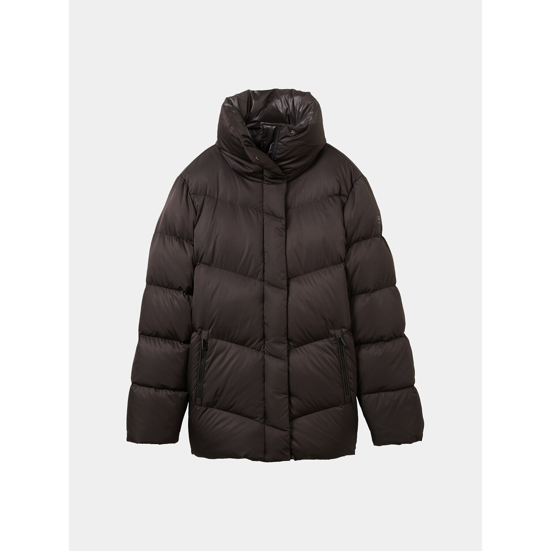 Tom Tailor Пухено яке 1037572 Черен Regular Fit - Pepit.bg