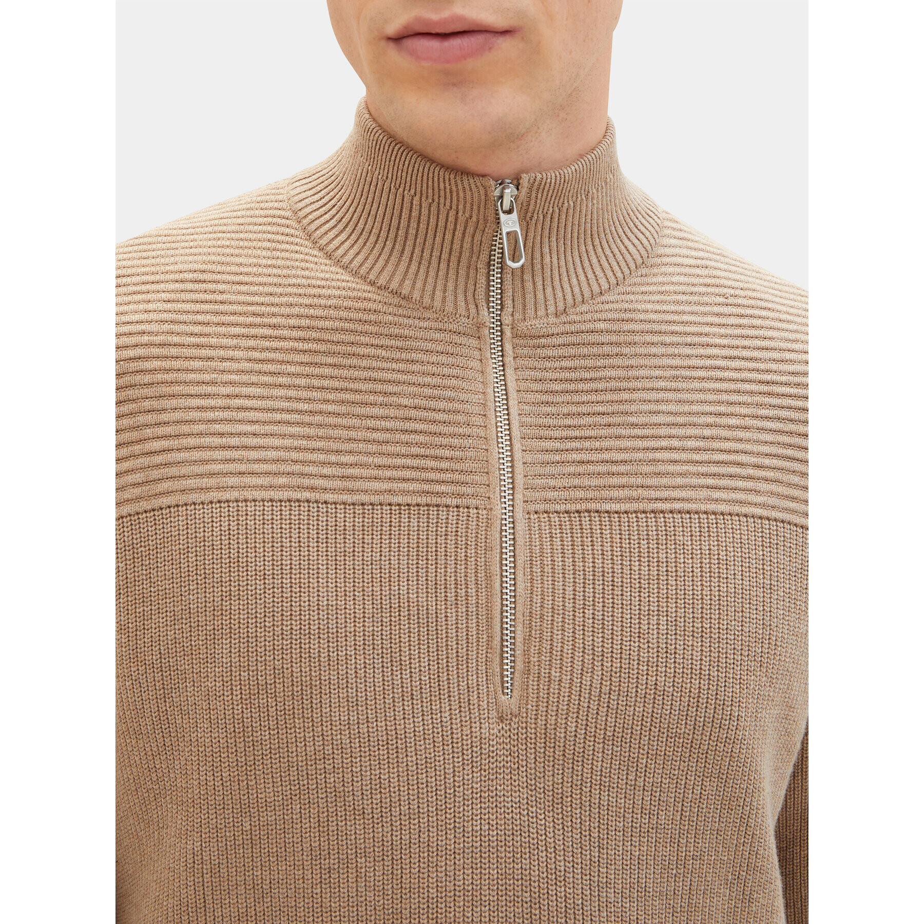 Tom Tailor Пуловер 1038315 Кафяв Regular Fit - Pepit.bg