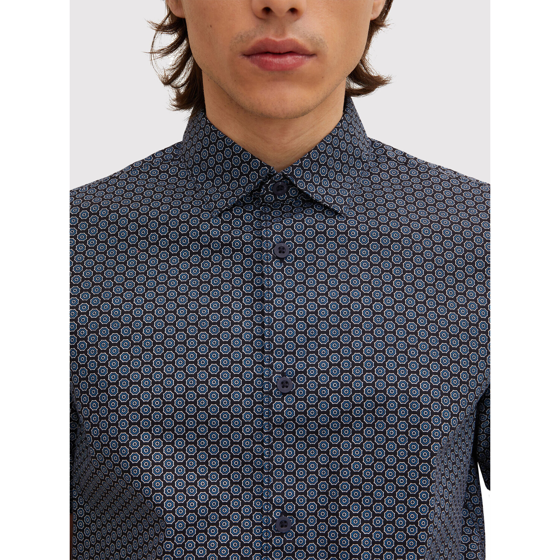 Tom Tailor Риза 1031041 Тъмносин Slim Fit - Pepit.bg