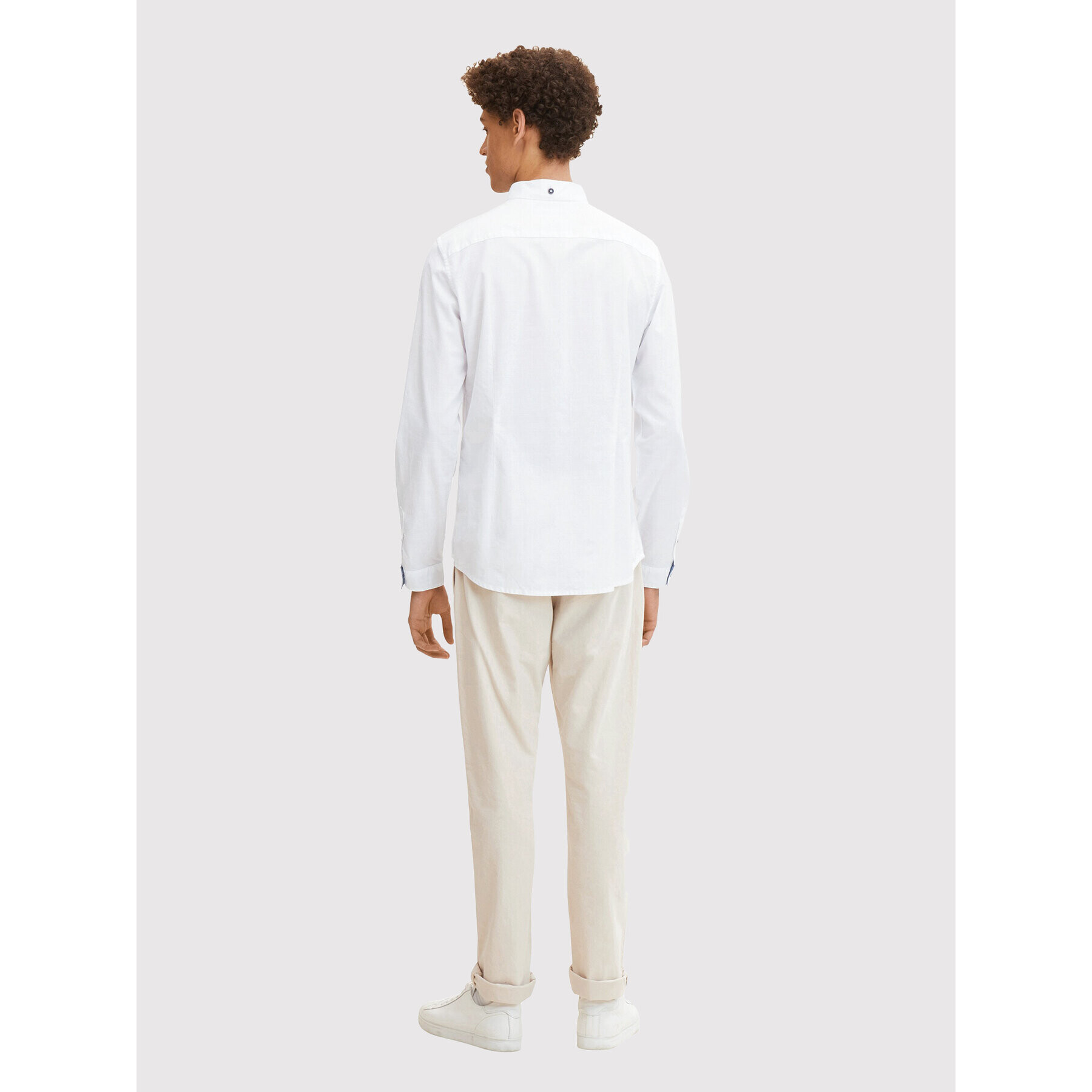 Tom Tailor Denim Риза 1031056 Бял Fitted Fit - Pepit.bg