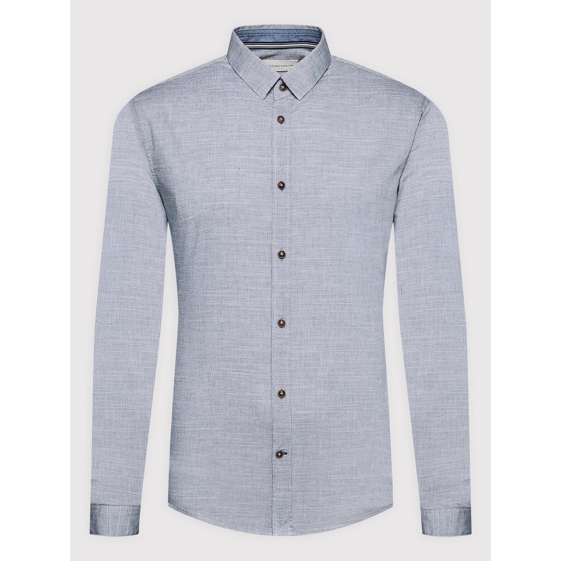 Tom Tailor Denim Риза 1031056 Сив Fitted Fit - Pepit.bg