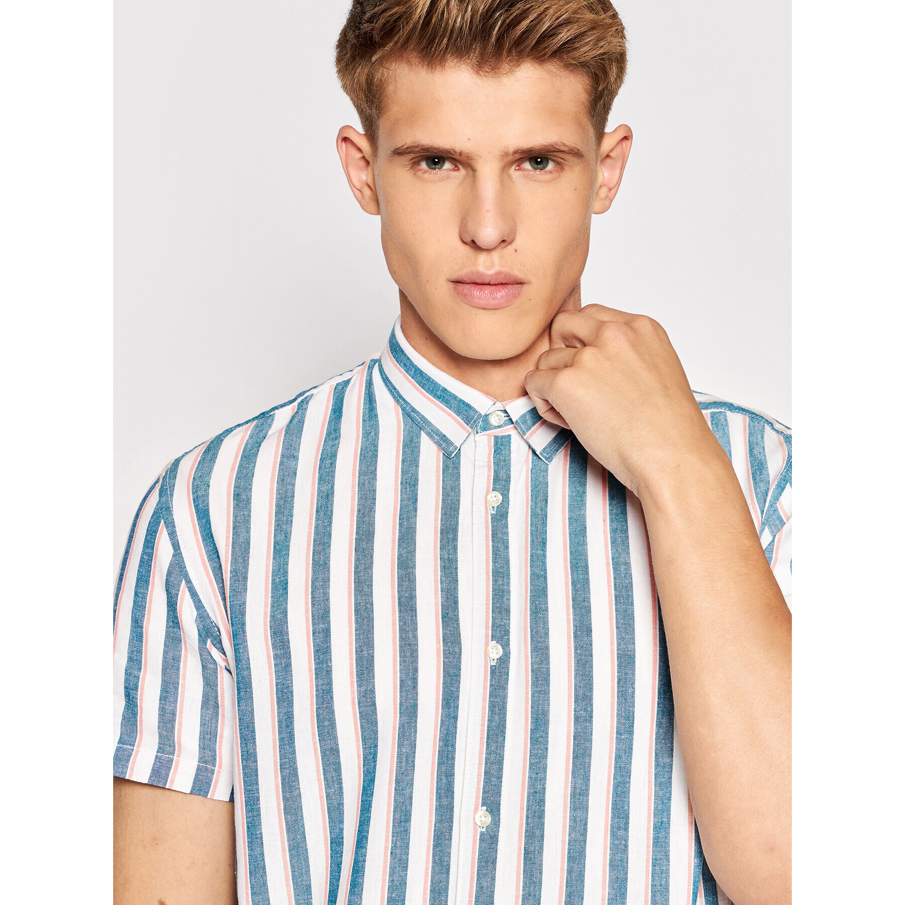 Tom Tailor Риза 1031062 Син Fitted Fit - Pepit.bg