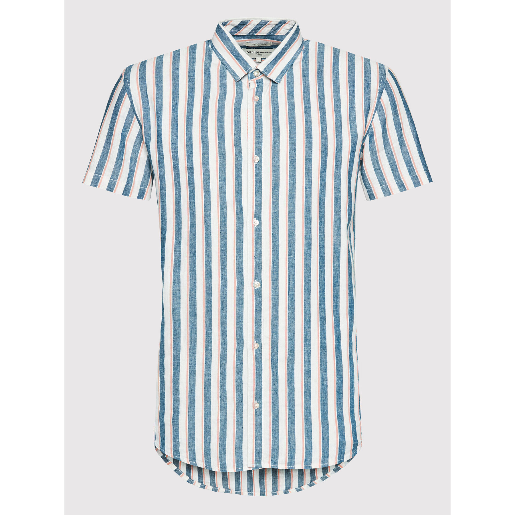 Tom Tailor Риза 1031062 Син Fitted Fit - Pepit.bg