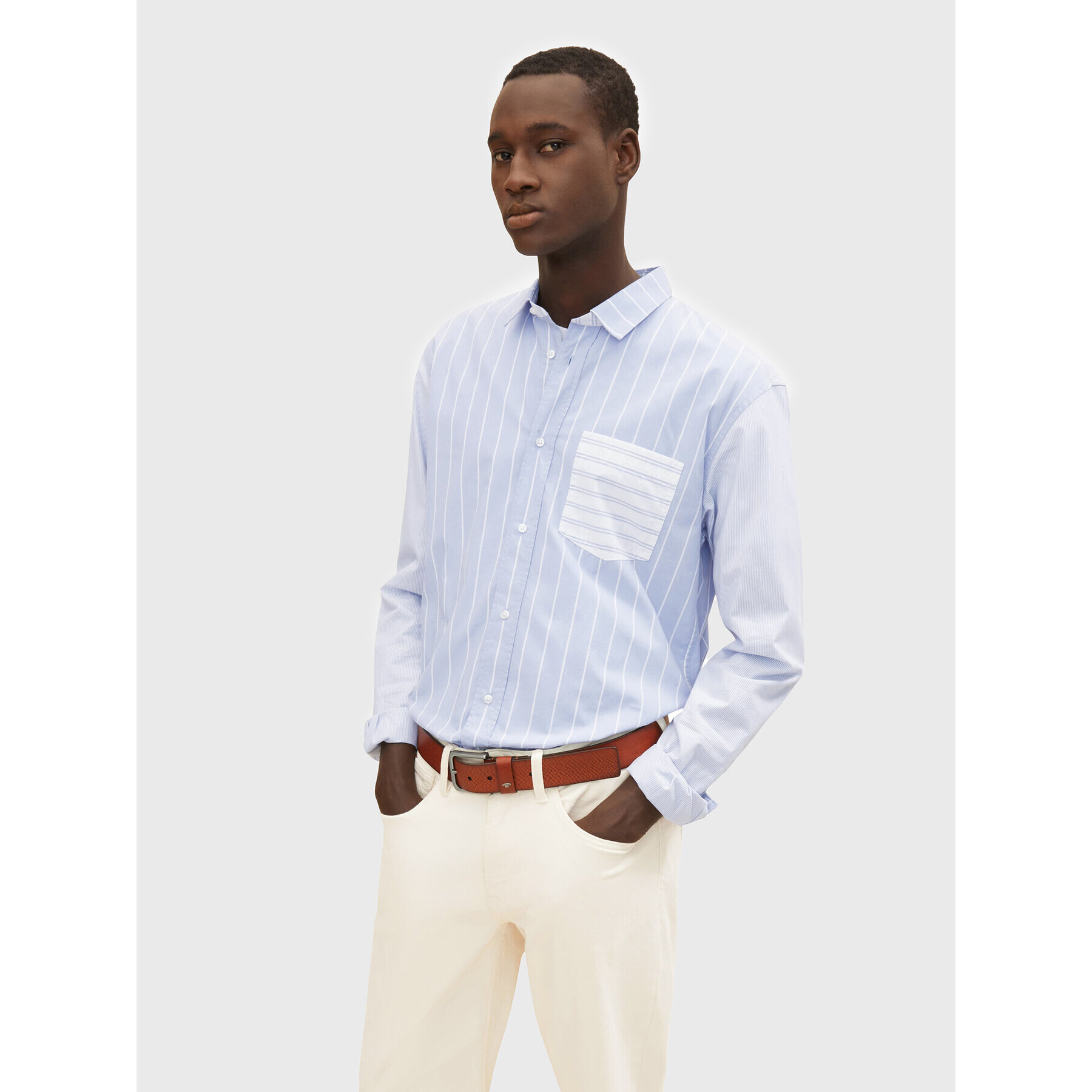 Tom Tailor Denim Риза 1032372 Син Relaxed Fit - Pepit.bg