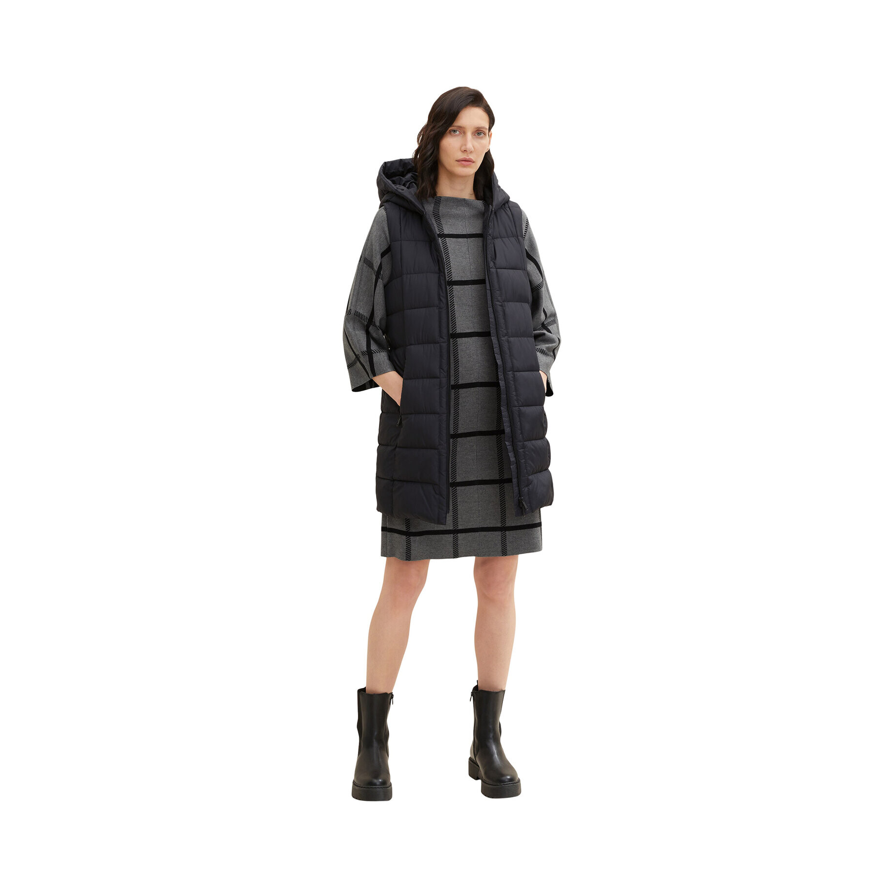 Tom Tailor Рокля 1034476 Сив Regular Fit - Pepit.bg