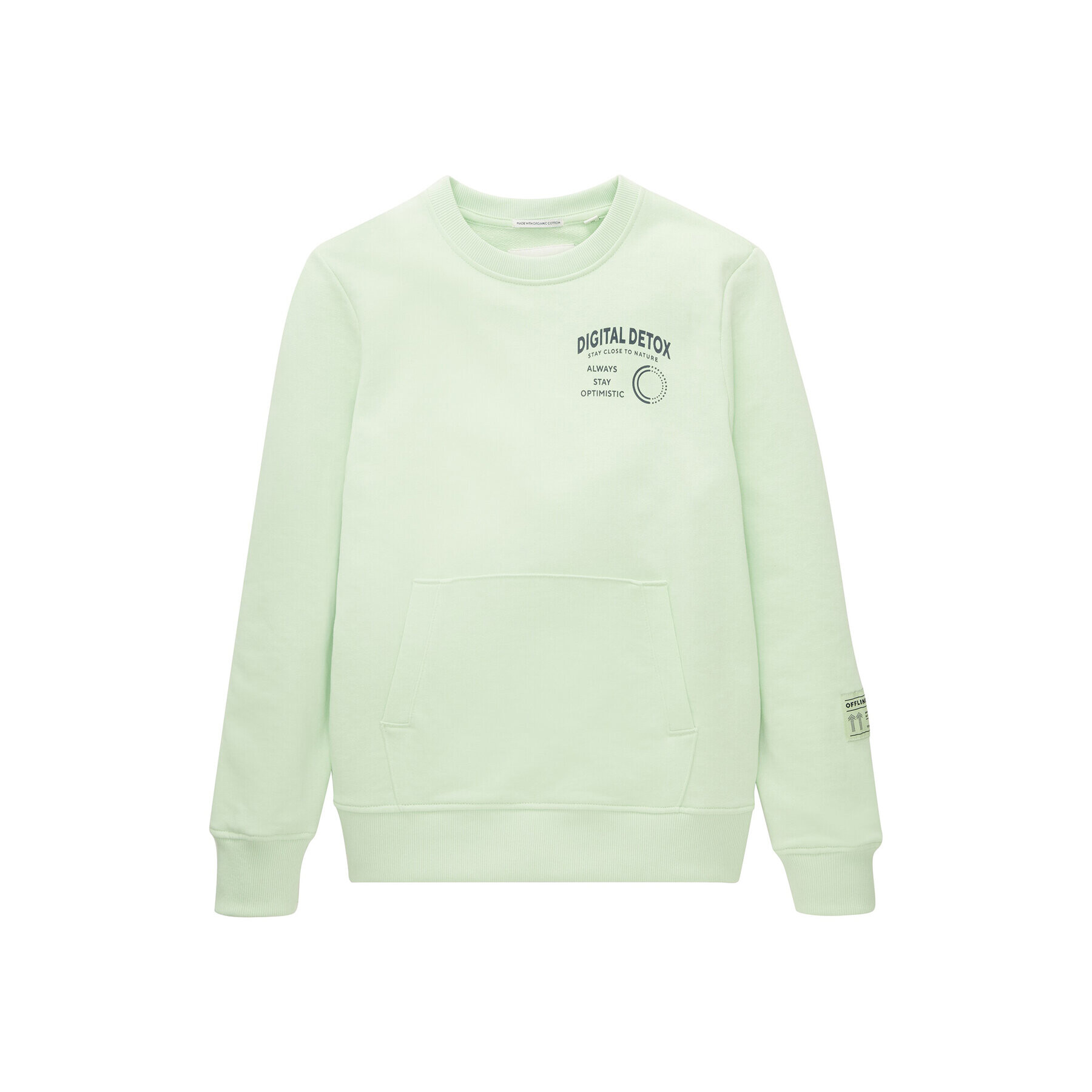 Tom Tailor Суитшърт 1035686 Зелен Regular Fit - Pepit.bg