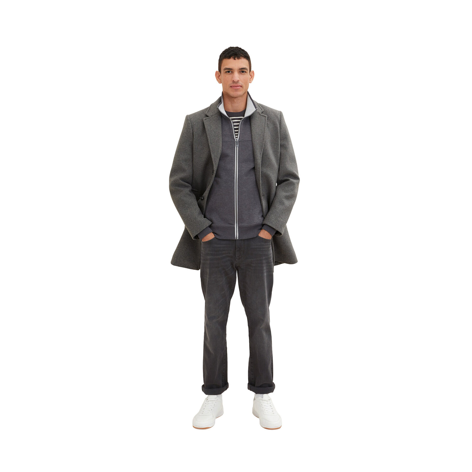 Tom Tailor Суитшърт 1037049 Сив Regular Fit - Pepit.bg