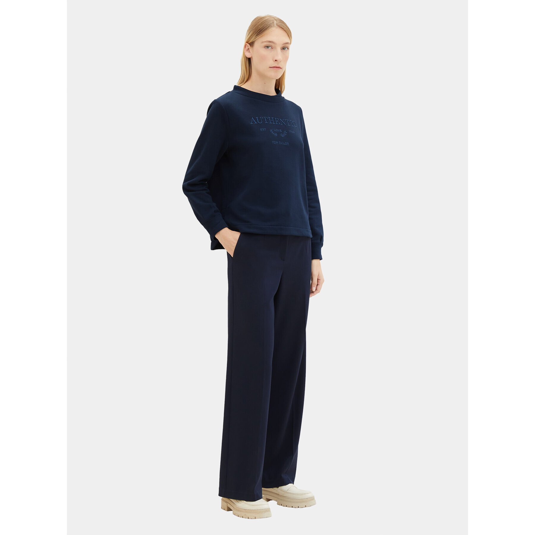 Tom Tailor Суитшърт 1039069 Тъмносин Regular Fit - Pepit.bg