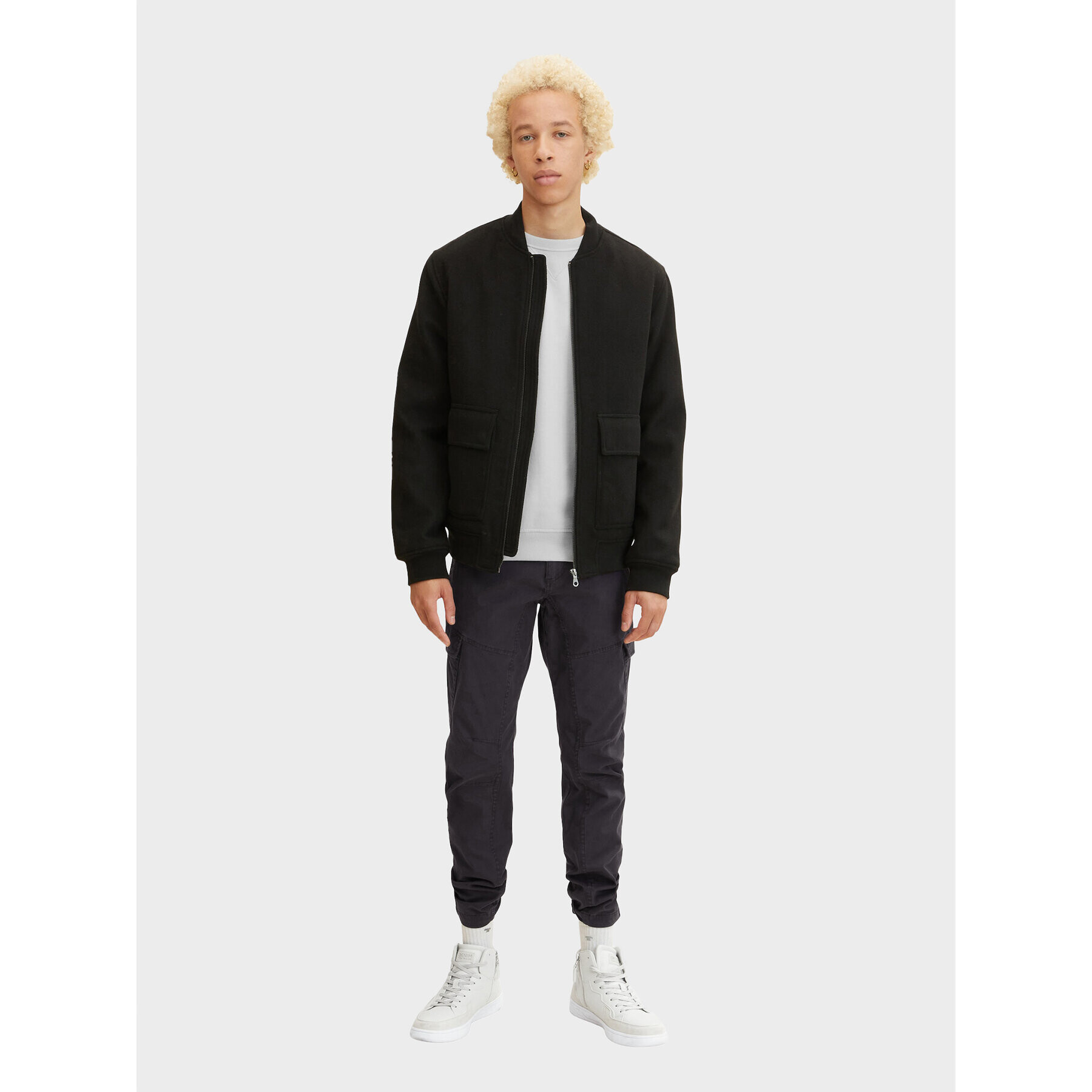 Tom Tailor Denim Текстилни панталони 1032860 Сив Slim Fit - Pepit.bg