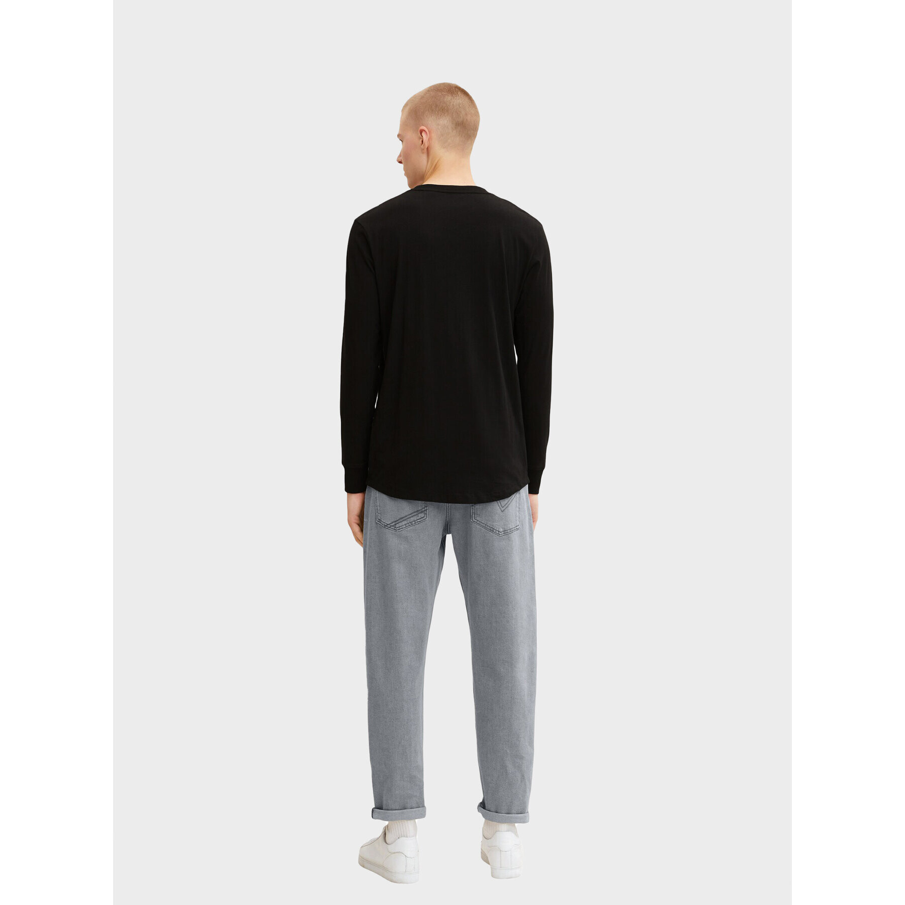 Tom Tailor Denim Тениска с дълъг ръкав 1033022 Черен Regular Fit - Pepit.bg