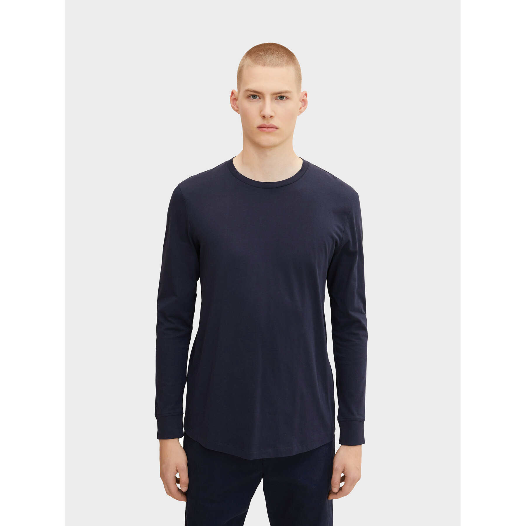 Tom Tailor Denim Тениска с дълъг ръкав 1033022 Тъмносин Regular Fit - Pepit.bg