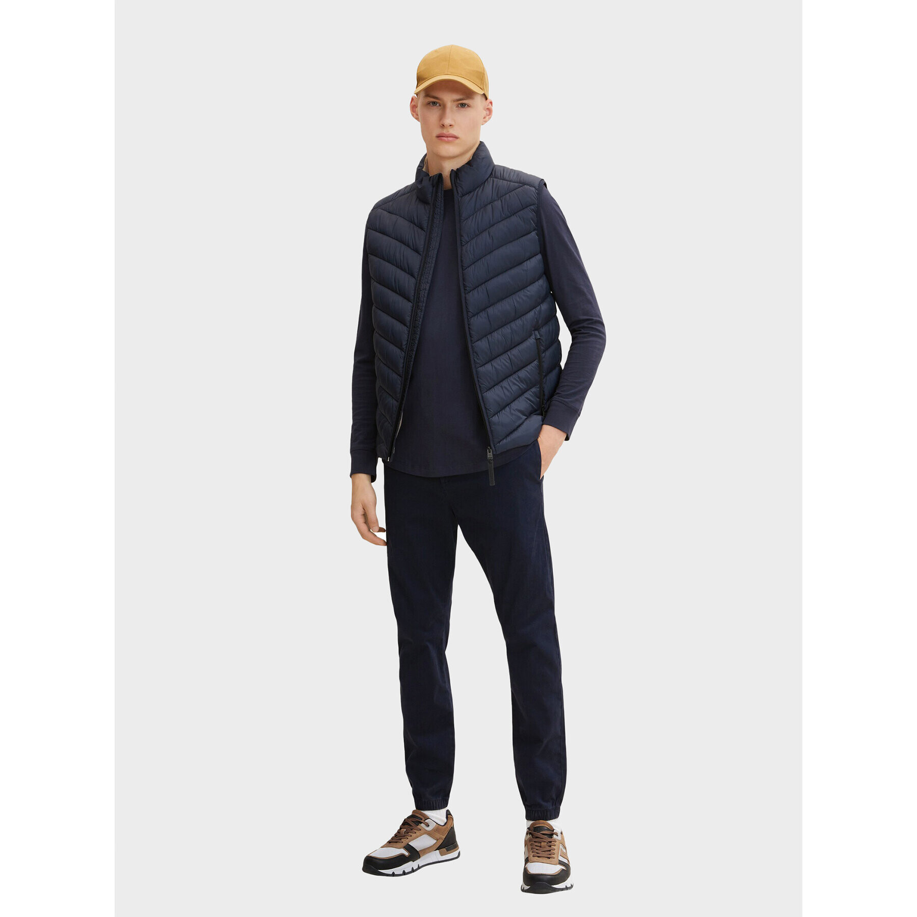 Tom Tailor Denim Тениска с дълъг ръкав 1033022 Тъмносин Regular Fit - Pepit.bg