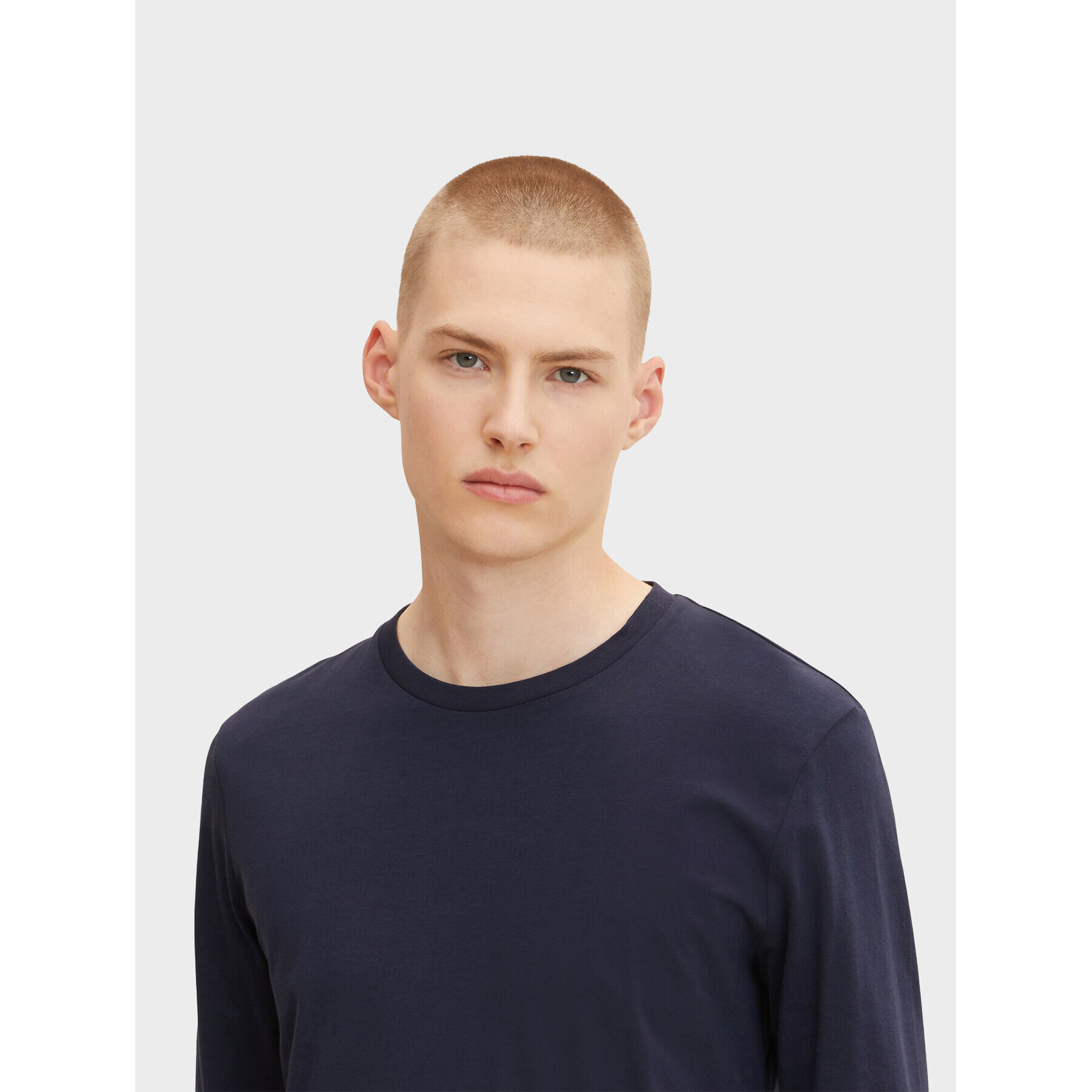 Tom Tailor Denim Тениска с дълъг ръкав 1033022 Тъмносин Regular Fit - Pepit.bg