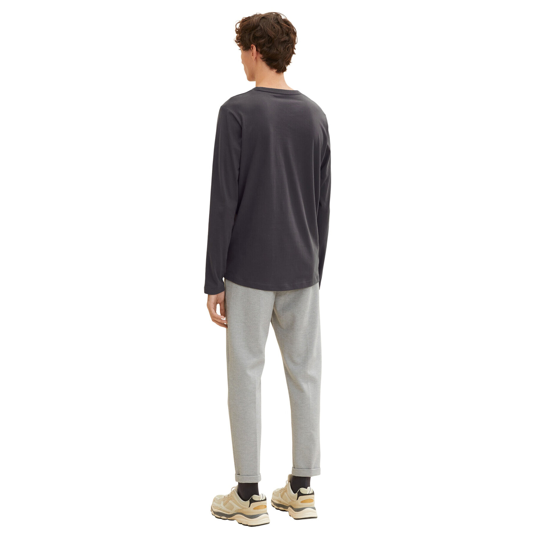 Tom Tailor Denim Тениска с дълъг ръкав 1033998 Сив Regular Fit - Pepit.bg