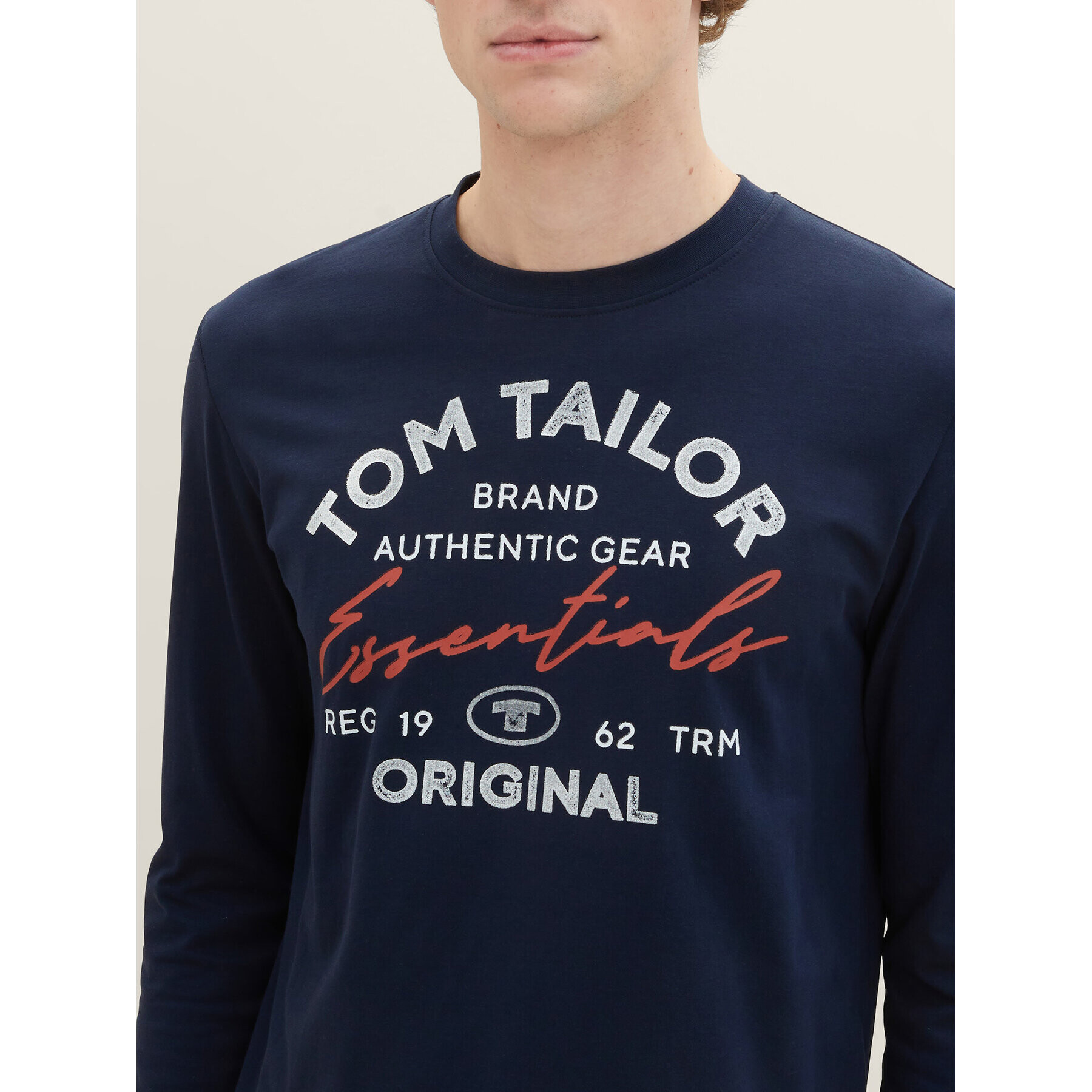 Tom Tailor Тениска с дълъг ръкав 1037744 Тъмносин Regular Fit - Pepit.bg