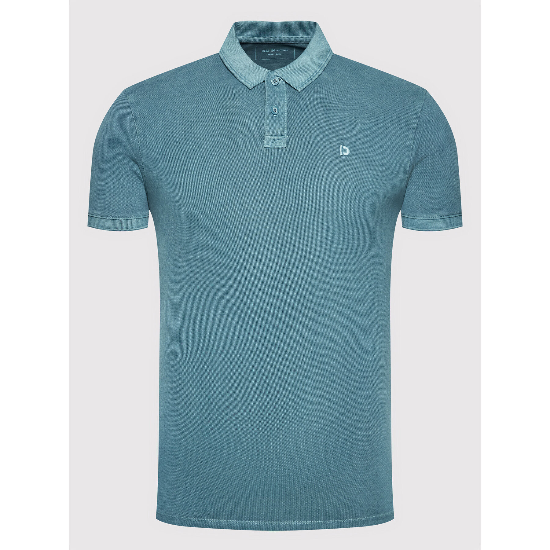 Tom Tailor Denim Тениска с яка и копчета 1030641 Син Regular Fit - Pepit.bg