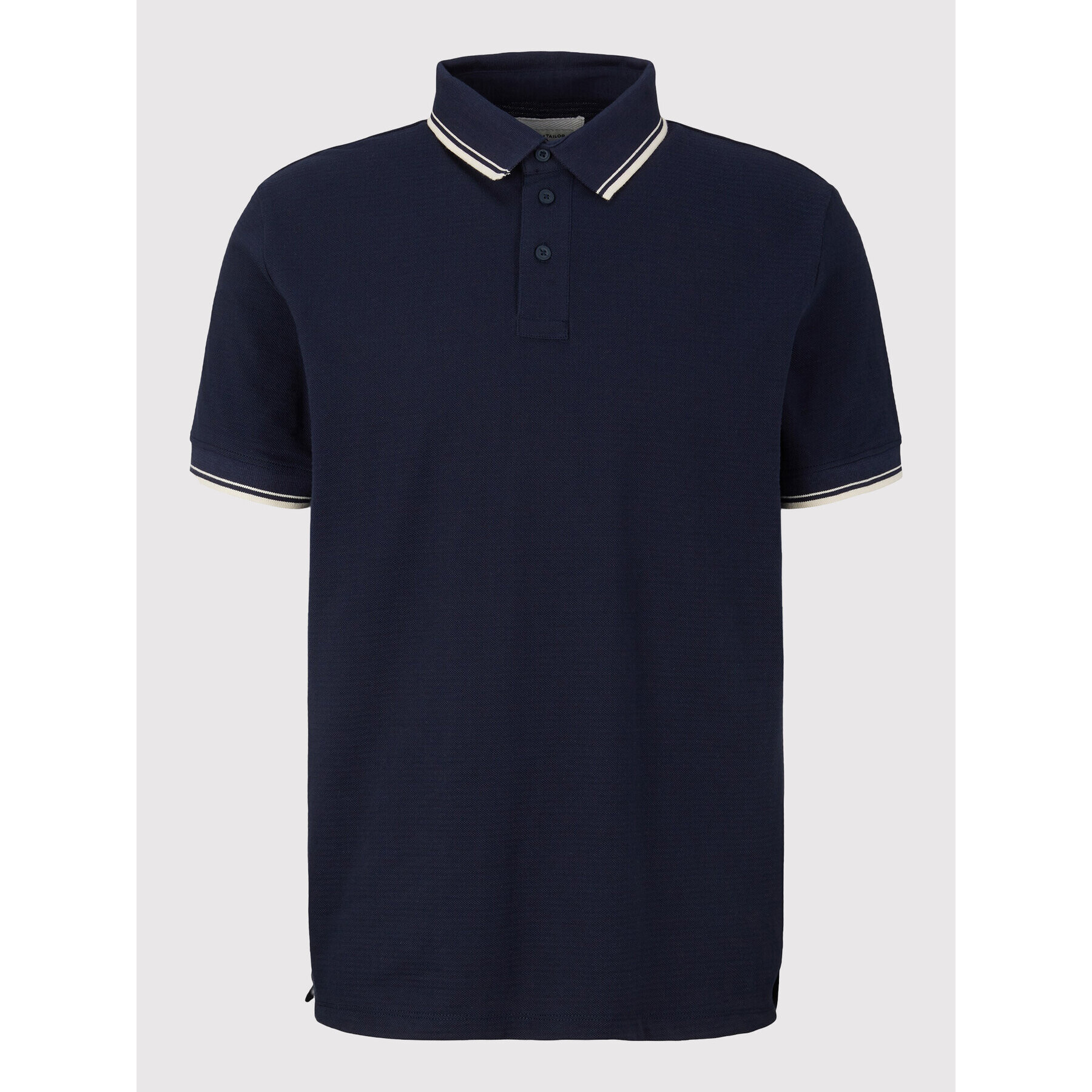 Tom Tailor Тениска с яка и копчета 1032270 Тъмносин Regular Fit - Pepit.bg