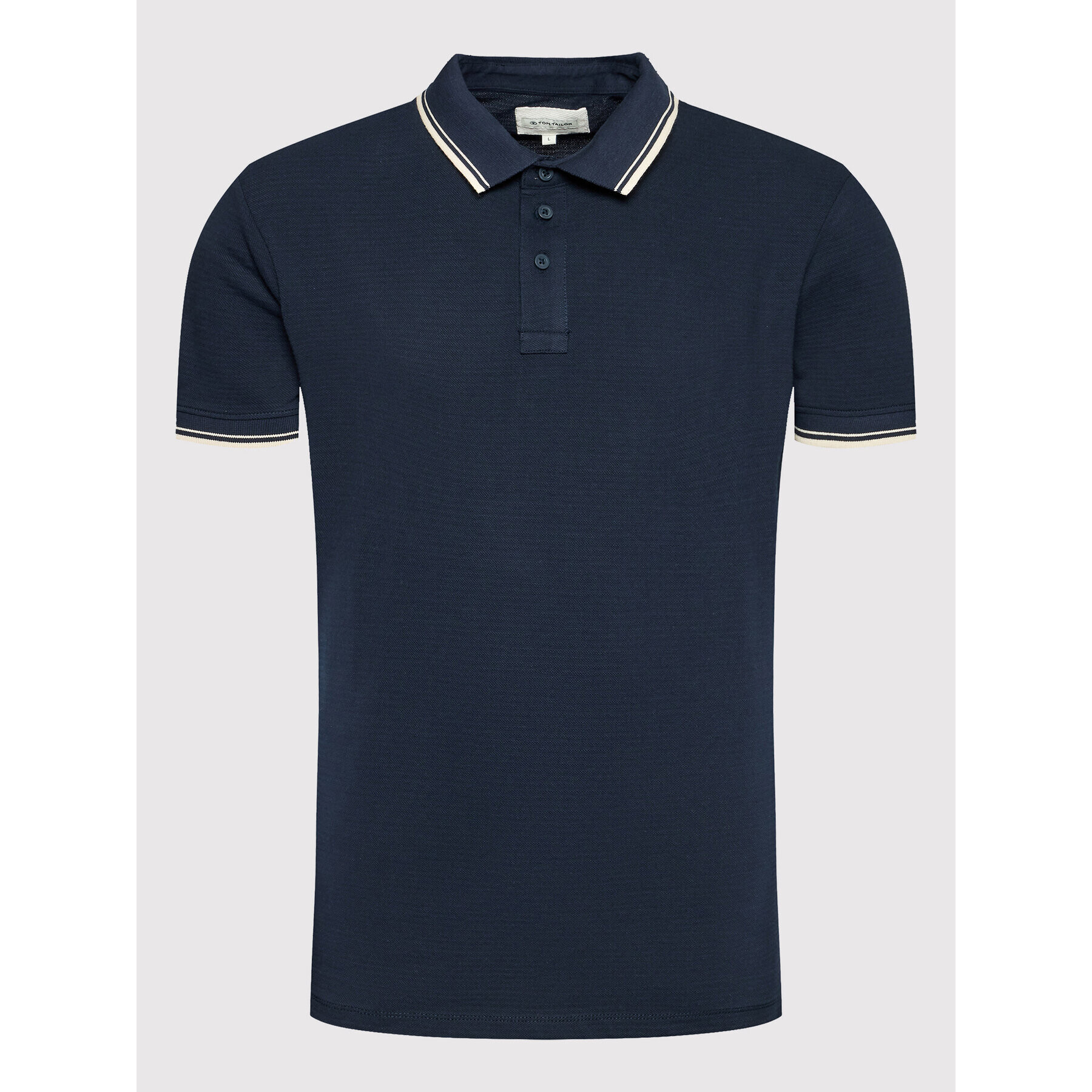 Tom Tailor Тениска с яка и копчета 1032270 Тъмносин Regular Fit - Pepit.bg