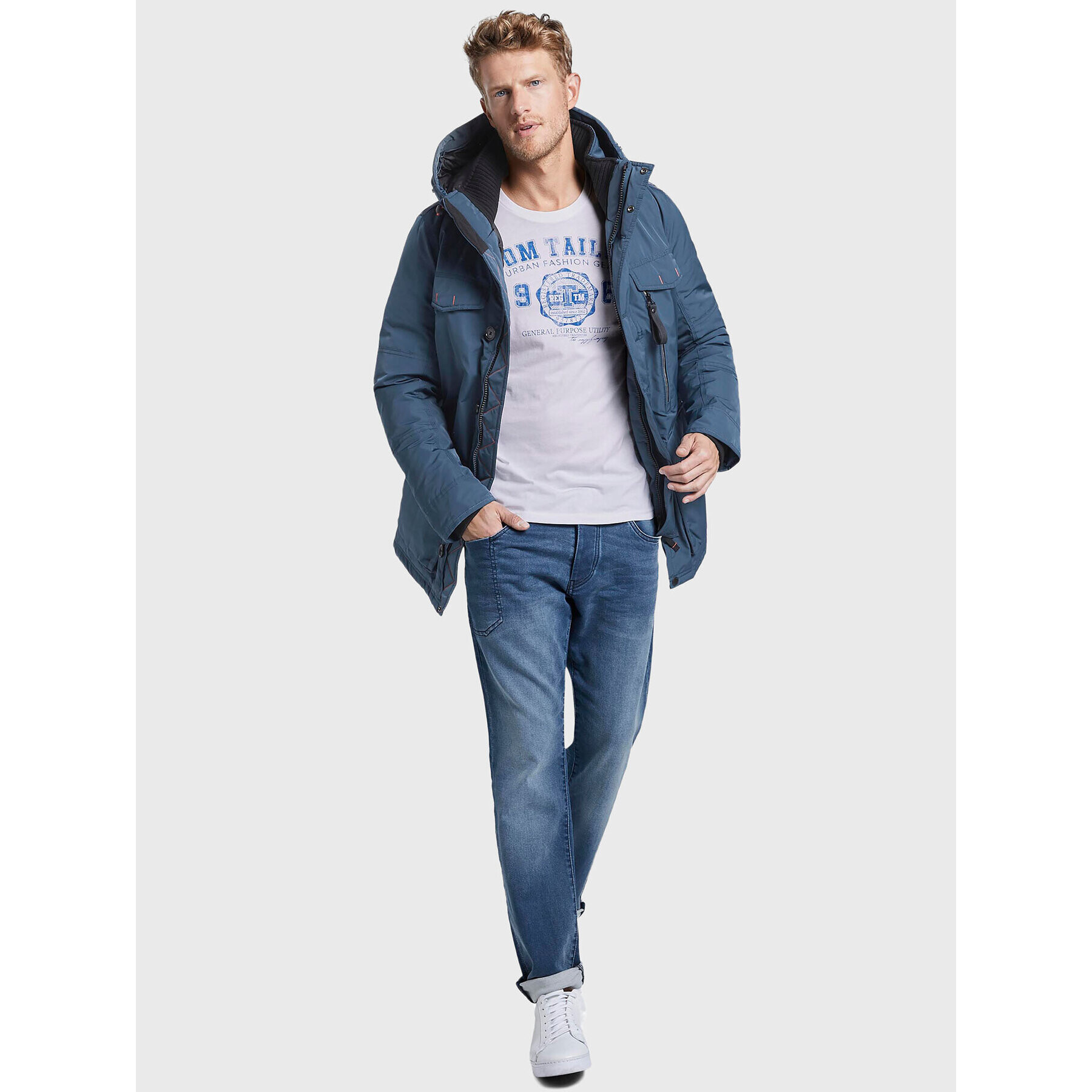 Tom Tailor Тишърт 1008637 Бял Regular Fit - Pepit.bg