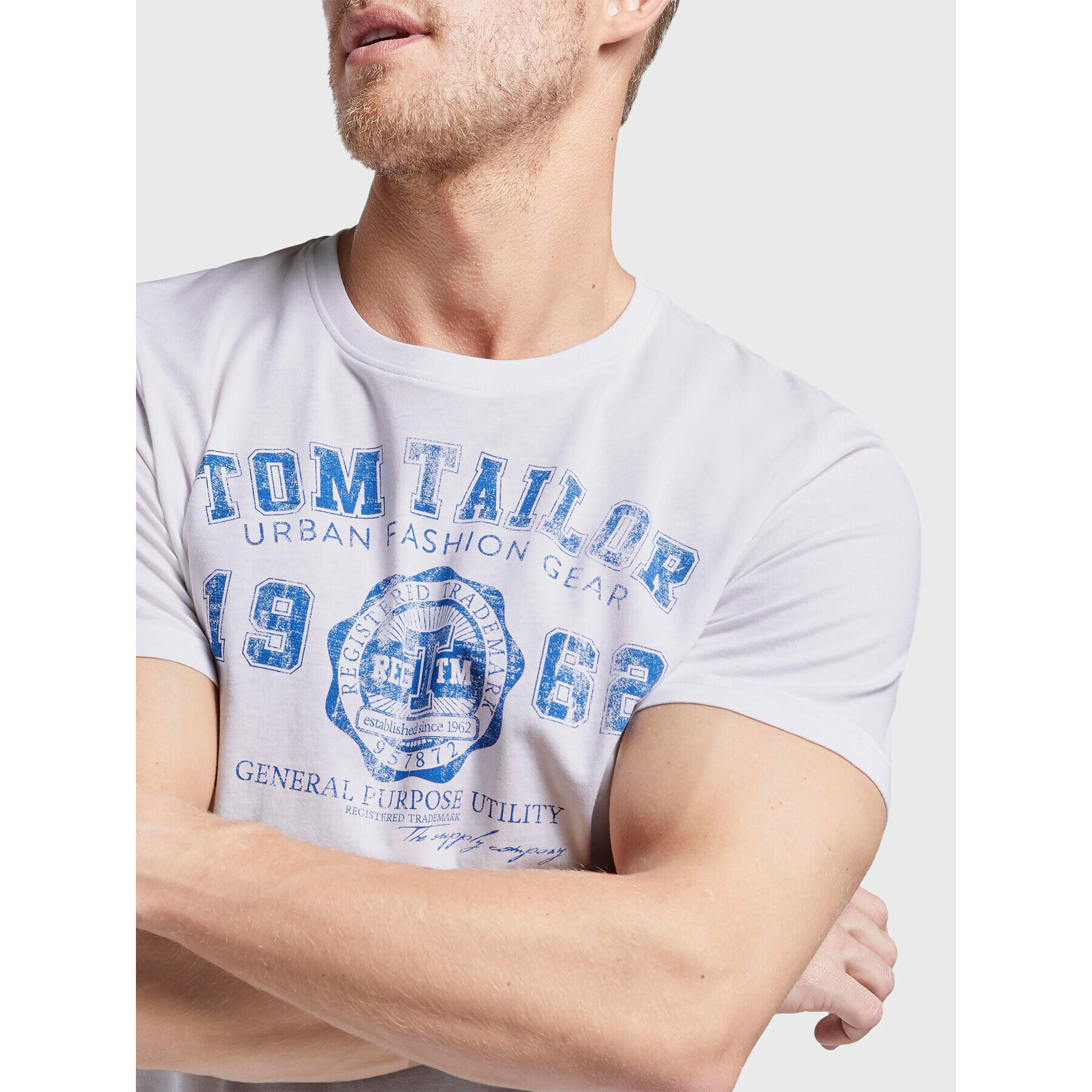 Tom Tailor Тишърт 1008637 Бял Regular Fit - Pepit.bg