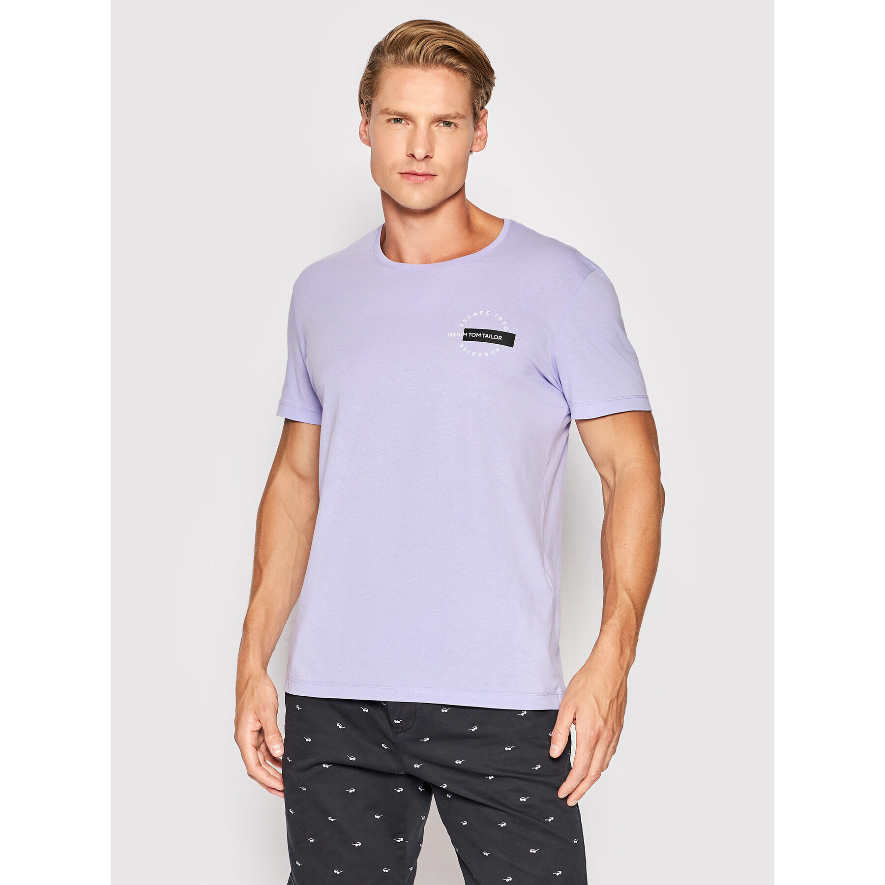 Tom Tailor Тишърт 1031168 Виолетов Regular Fit - Pepit.bg