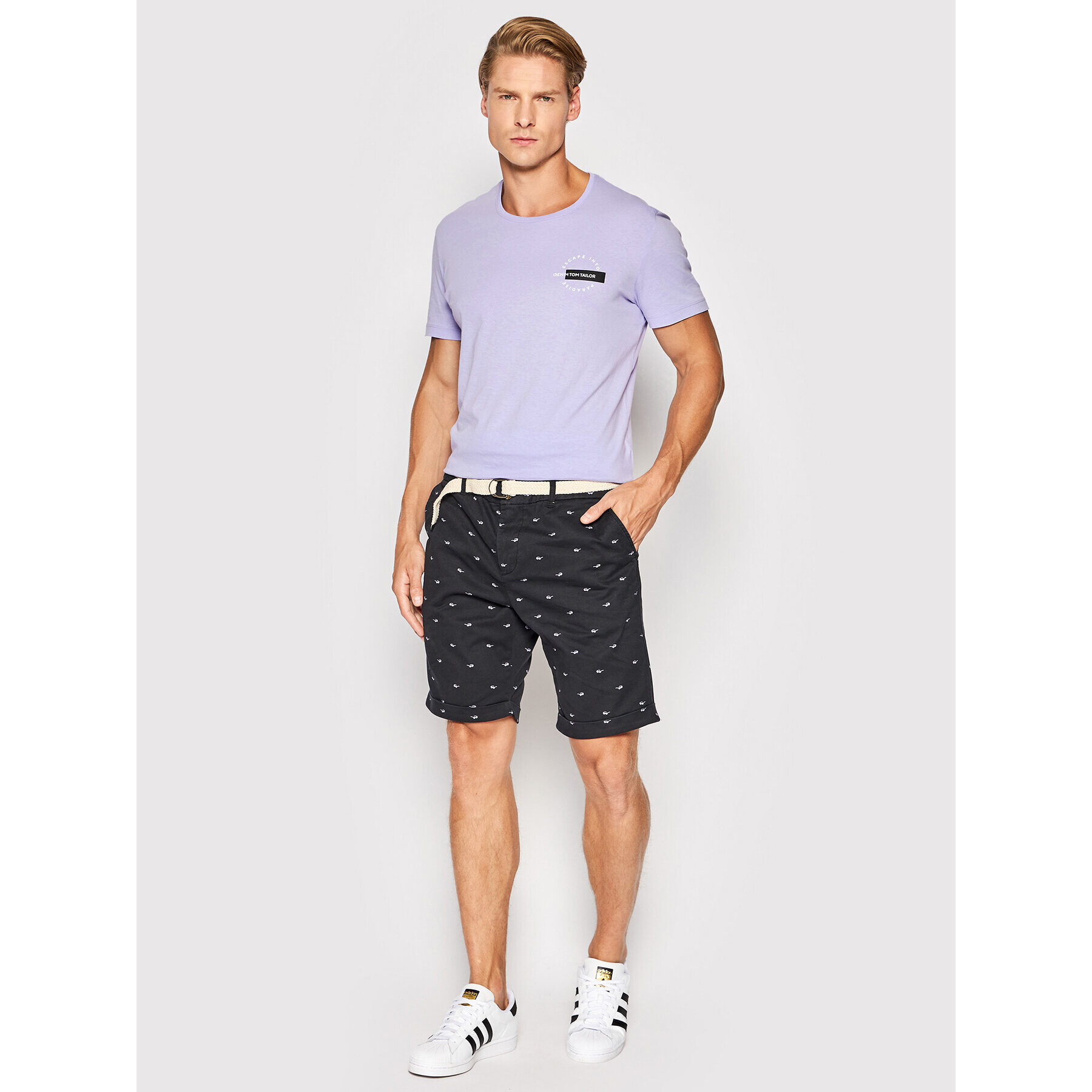 Tom Tailor Тишърт 1031168 Виолетов Regular Fit - Pepit.bg