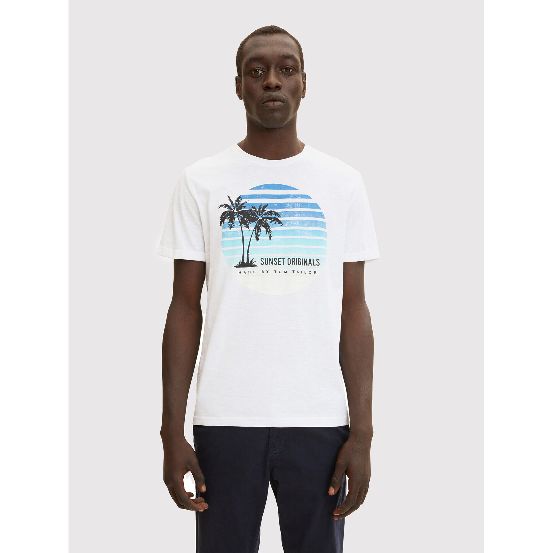 Tom Tailor Тишърт 1031583 Бял Regular Fit - Pepit.bg