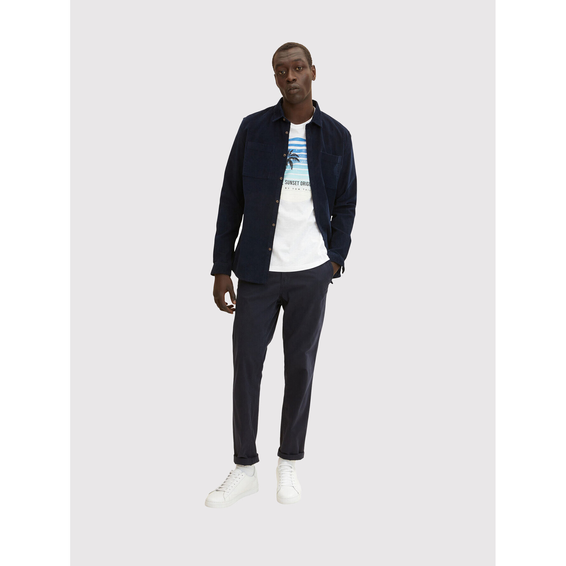 Tom Tailor Тишърт 1031583 Бял Regular Fit - Pepit.bg