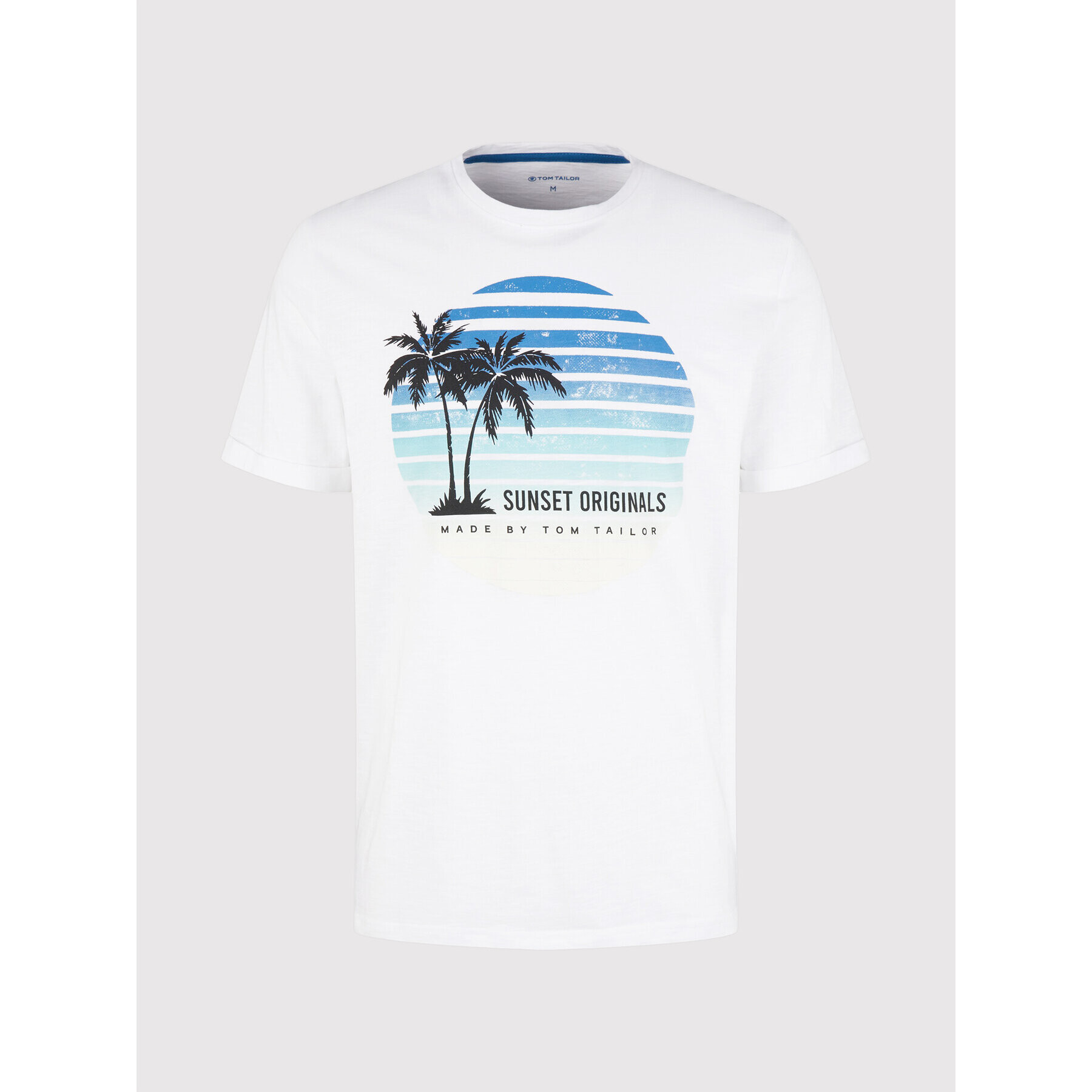 Tom Tailor Тишърт 1031583 Бял Regular Fit - Pepit.bg