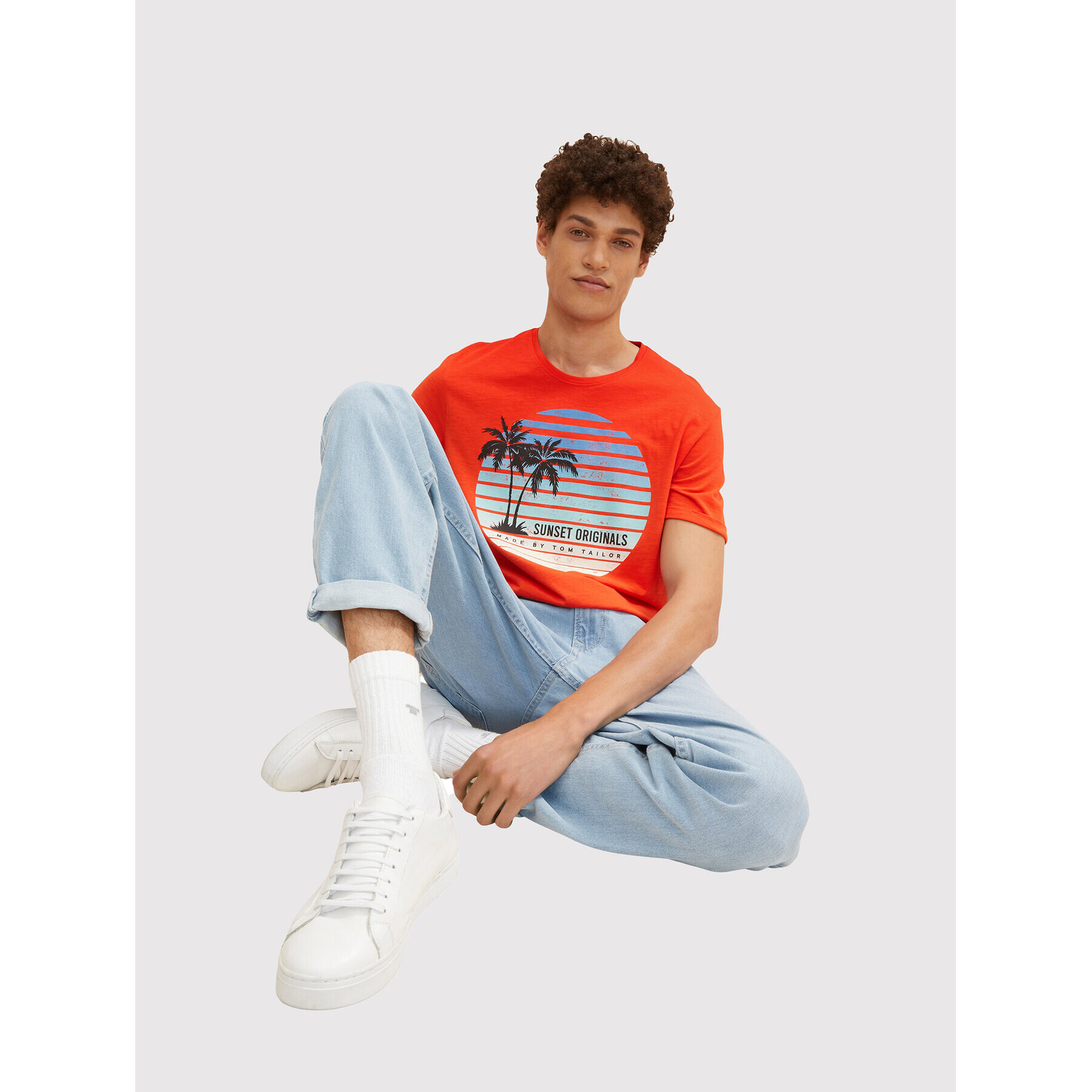 Tom Tailor Denim Тишърт 1031583 Червен Regular Fit - Pepit.bg
