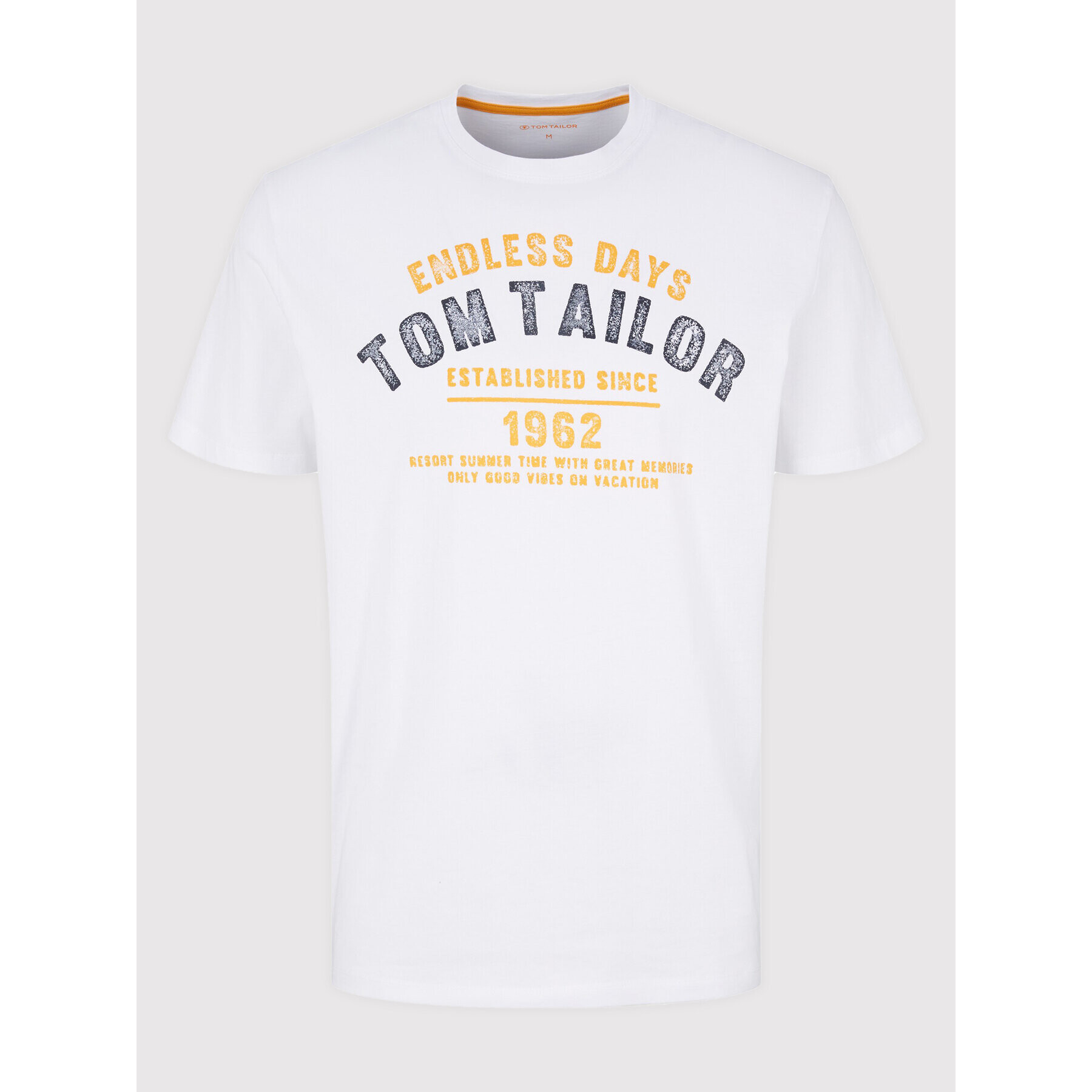 Tom Tailor Тишърт 1031617 Бял Regular Fit - Pepit.bg