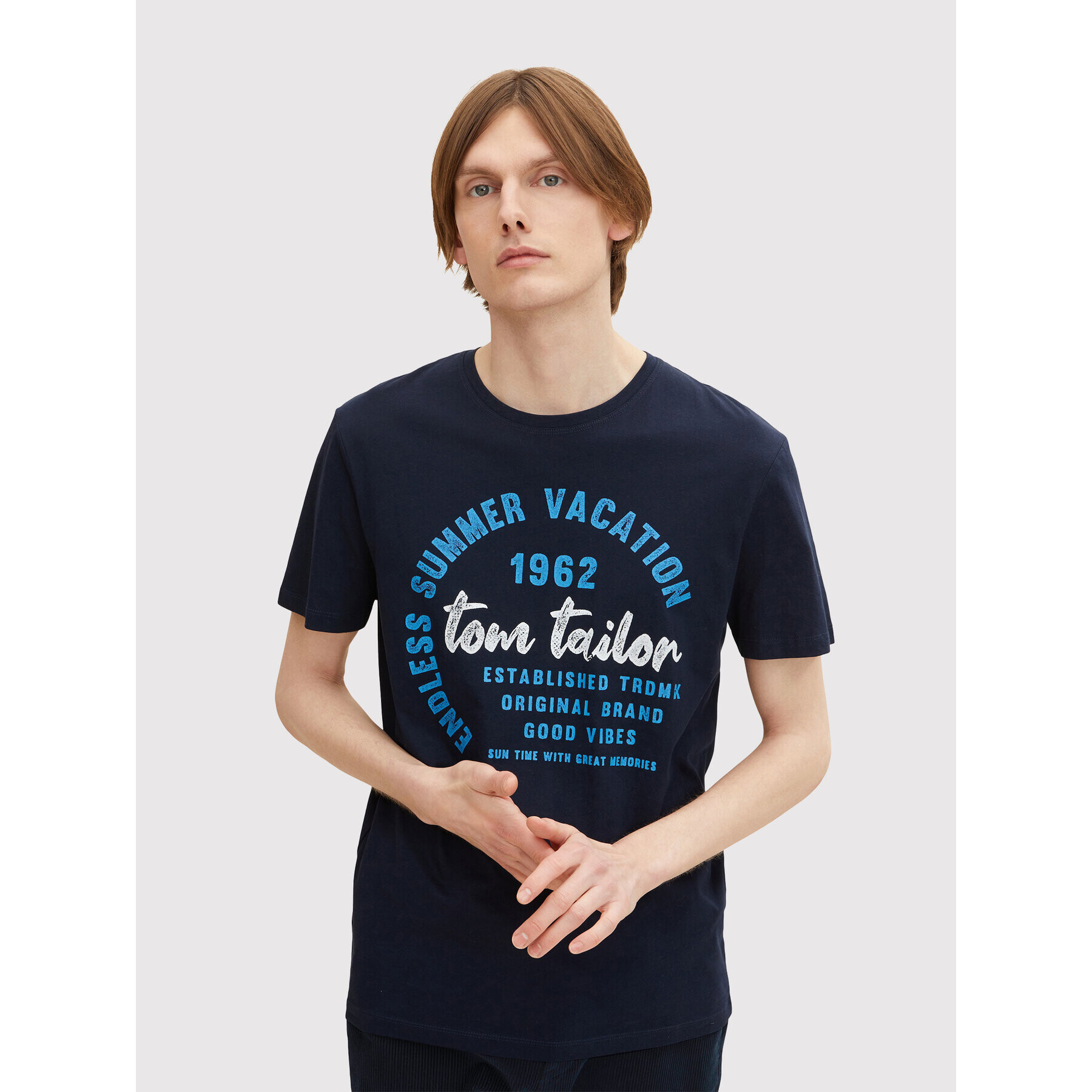 Tom Tailor Тишърт 1031617 Тъмносин Regular Fit - Pepit.bg