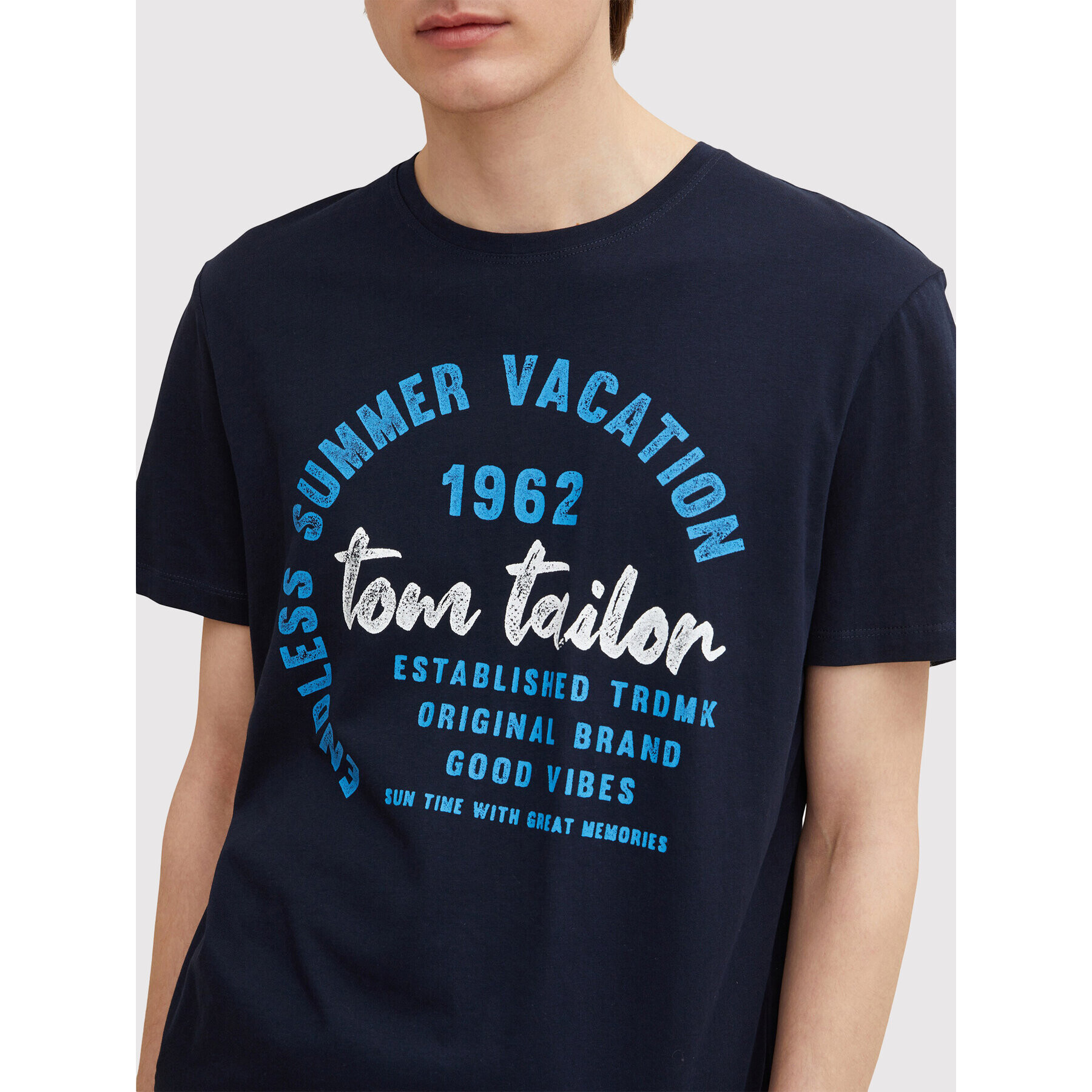 Tom Tailor Тишърт 1031617 Тъмносин Regular Fit - Pepit.bg