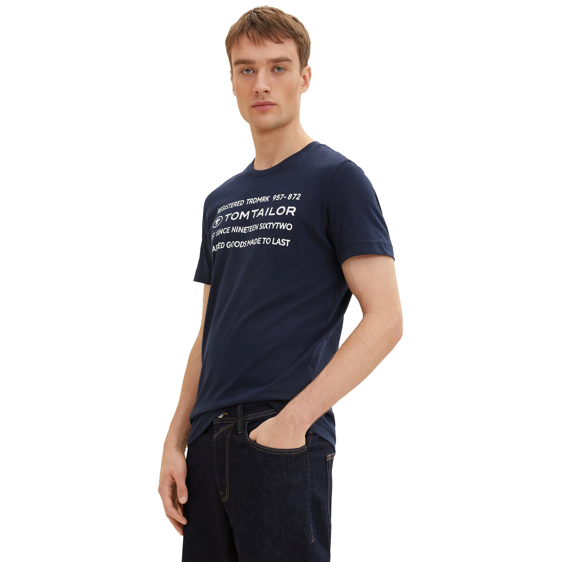Tom Tailor Тишърт 1034398 Тъмносин Regular Fit - Pepit.bg